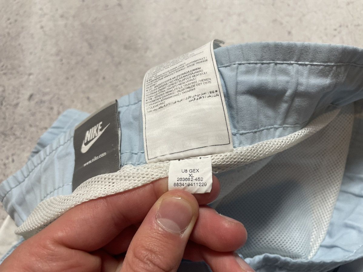 Nike × Vintage Vintage Nylon Blue Nike Drill Y2K Swoosh Shorts Size US 32 / EU 48 - 10 Thumbnail