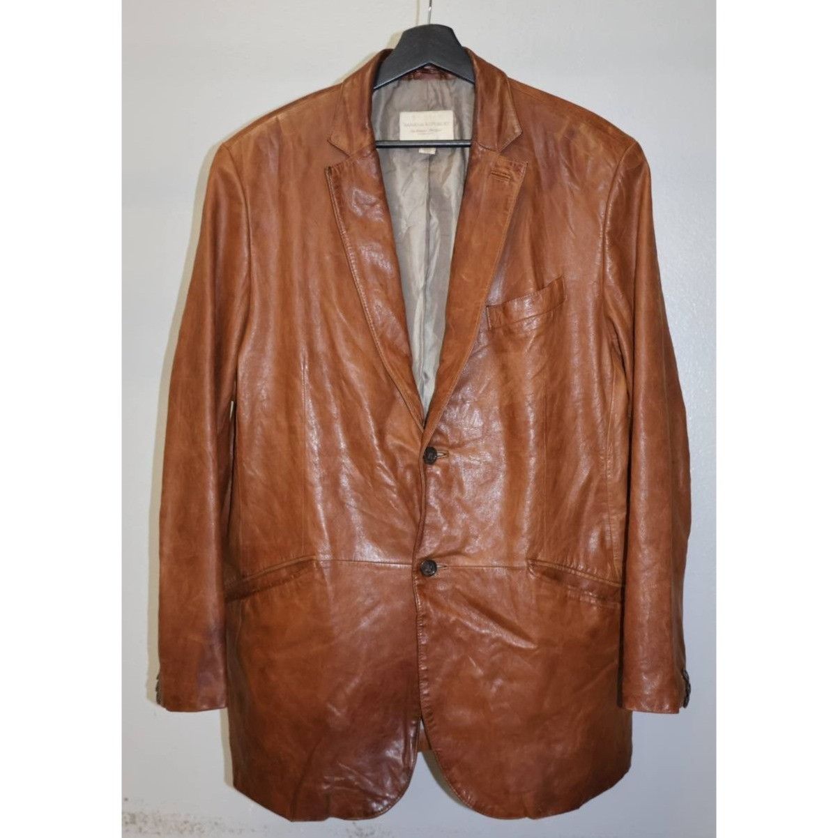 Banana Republic Vintage Y2K Classic Banana Republic Blazer Mens 44R Brown Size 44R - 8 Thumbnail