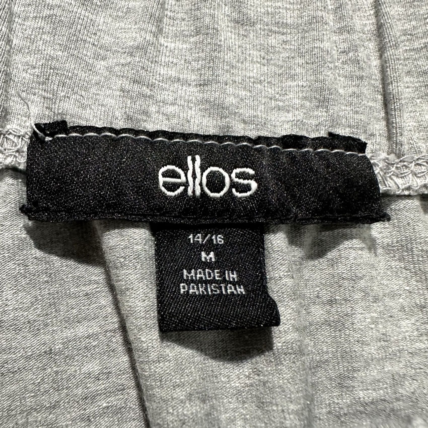 Vintage Ellos Maxi Skirt Womens Medium 14/16 Heathered Gray Side-Slit Stretch EUC Skirt Womens Size 32" / US 10 / IT 46 - 3 Thumbnail