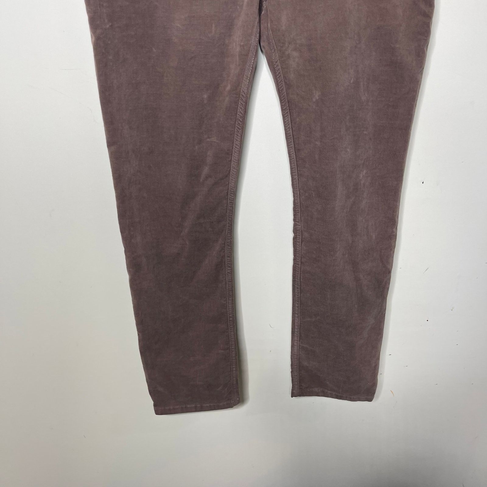 Brunello Cucinelli Brunello Cucinelli chocolate velvet mid rise trousers sz 10 Size 32" / US 10 / IT 46 - 4 Thumbnail