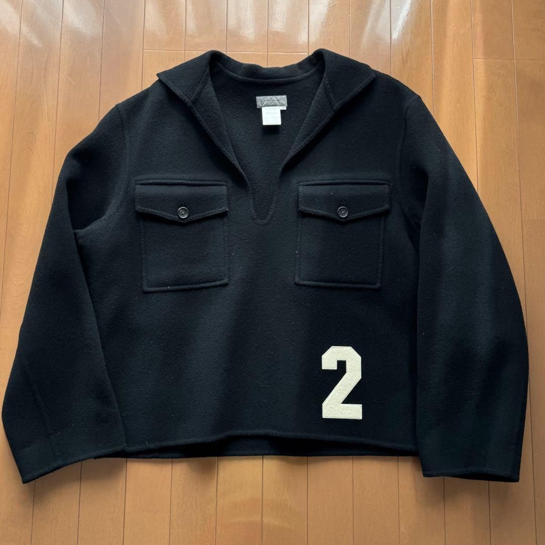 image of Yohji Yamamoto Pour Homme Pullover Numbering in Black, Men's (Size Medium)