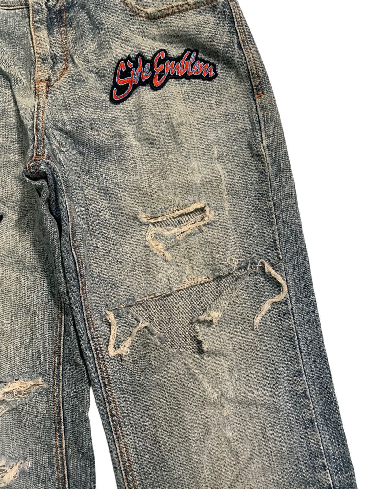 Other UNKNOWN BRAND PATCHES FADED PUNK STYLE DISTRESSED DENIM Size US 32 / EU 48 - 10 Thumbnail