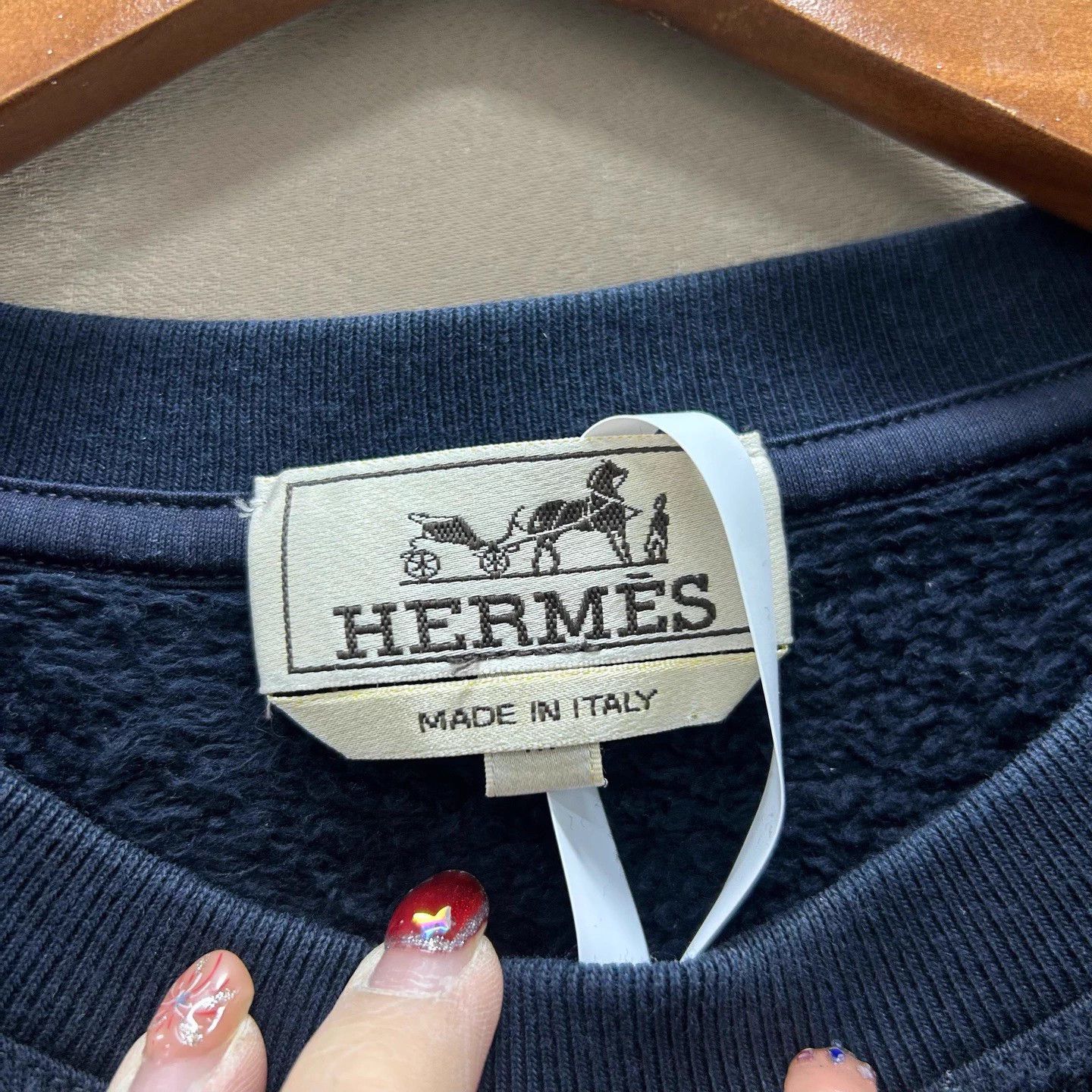 Hermes Hermes color block leather sweatshirt 99 new M Size US M / EU 48-50 / 2 - 3 Thumbnail