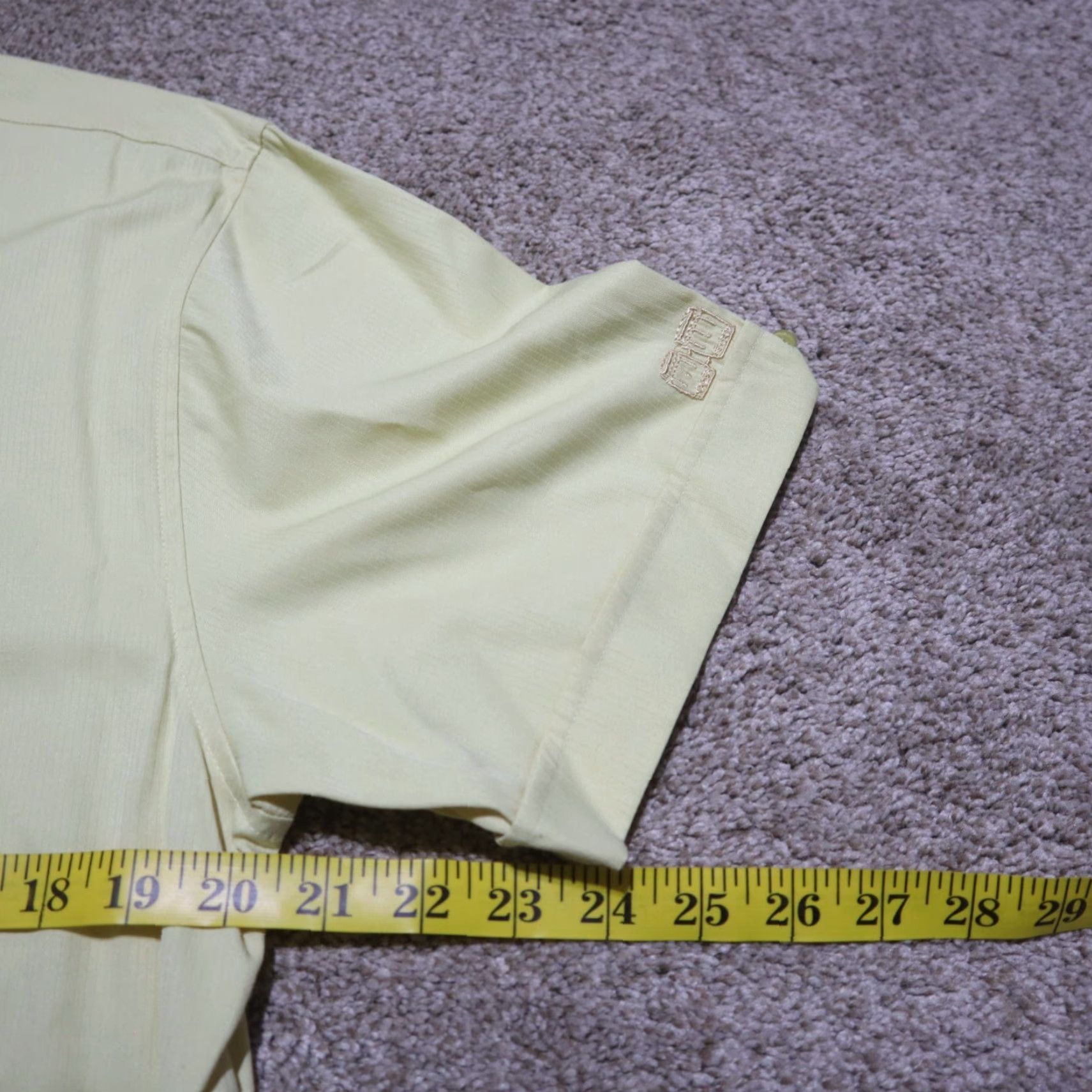 Vintage Havanera Shirt Men Medium Linen Rayon Blend Hawaiian Yellow Short Sleeve Button-Up Size US M / EU 48-50 / 2 - 6 Thumbnail