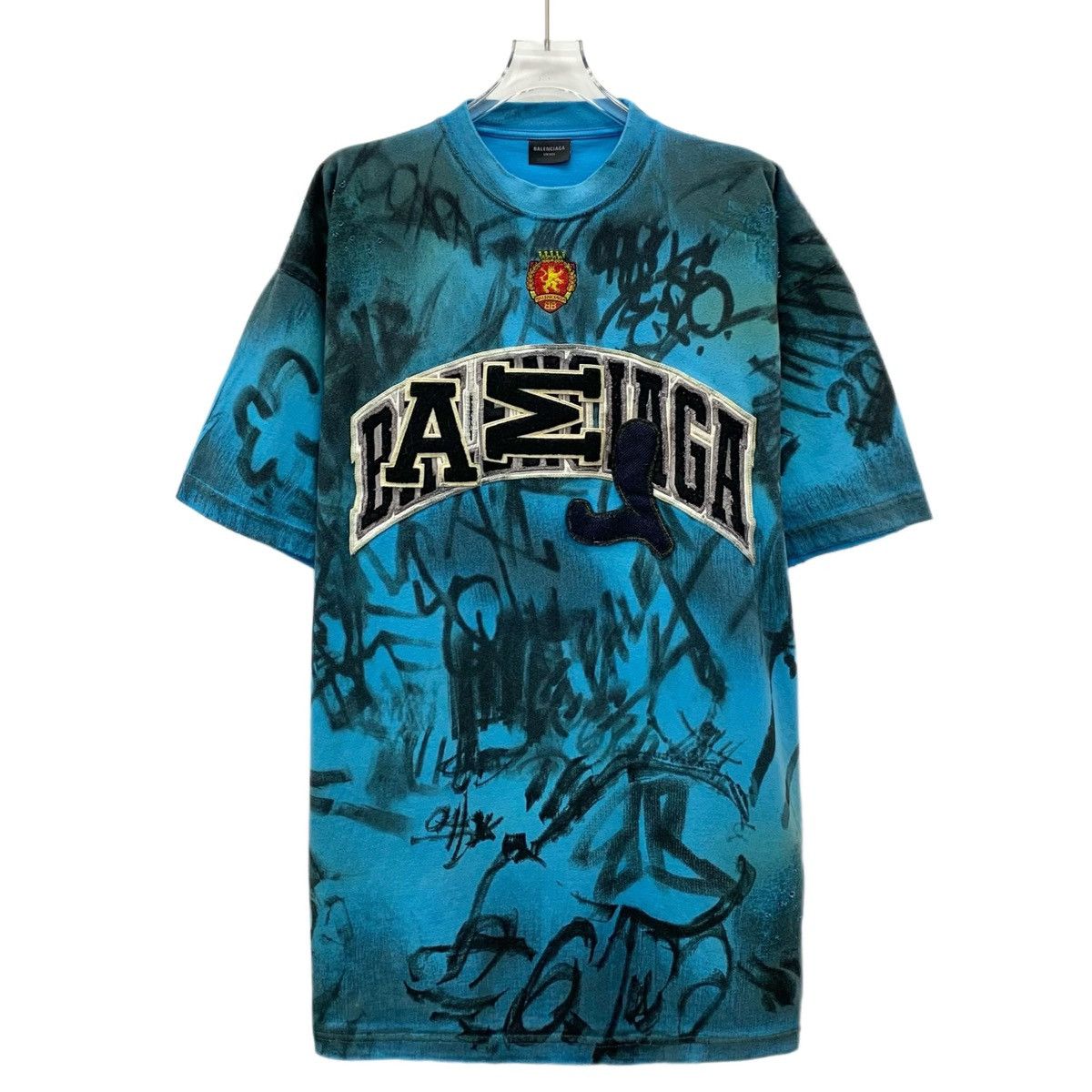 Balenciaga Balenciaga Letter Printed Wool Short Sleeve T-shirt K26WX Size US L / EU 52-54 / 3 - 1 Thumbnail
