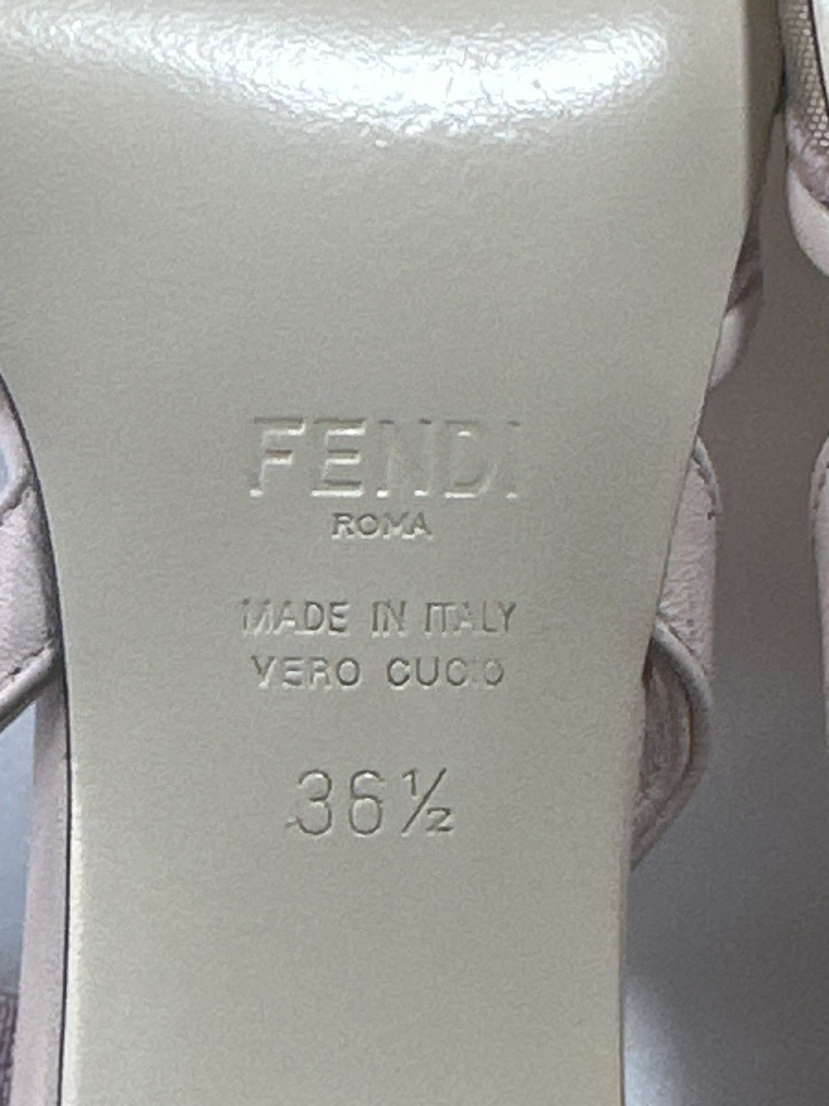 Gucci FENDI leather and mesh high-heeled slingbacks Size US 6.5 Size US 6.5 / IT 36.5 - 6 Thumbnail