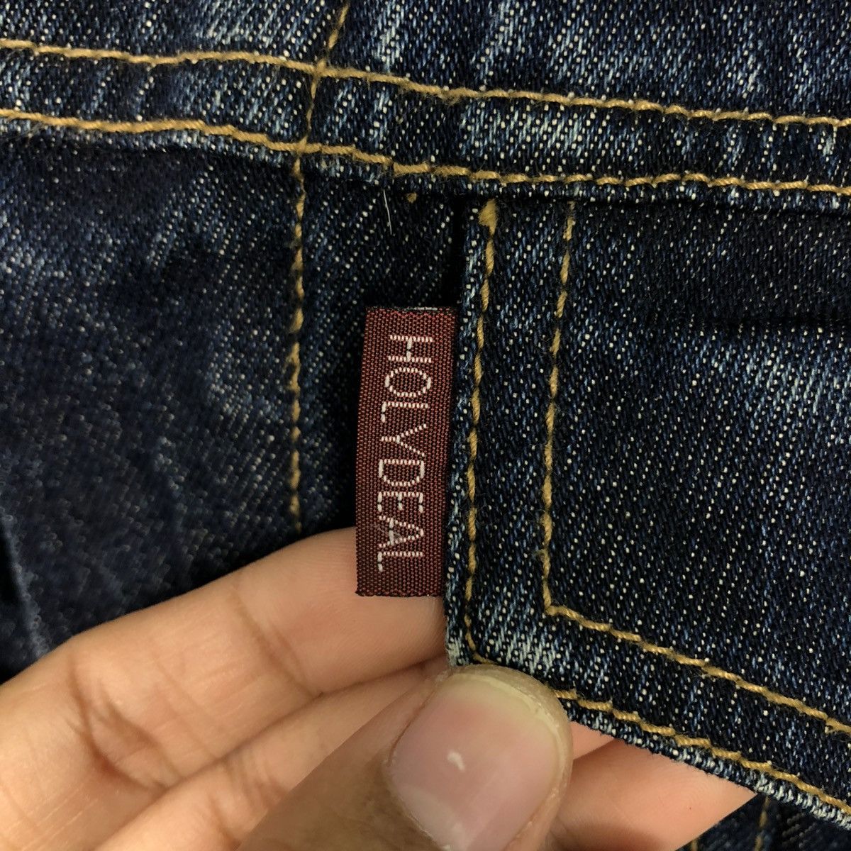 Hysteric Glamour 🔥VINTAGE TRUCKER DENIM JACKET HOLYDEAL CAFE RACER STYLE Size US L / EU 52-54 / 3 - 19 Thumbnail