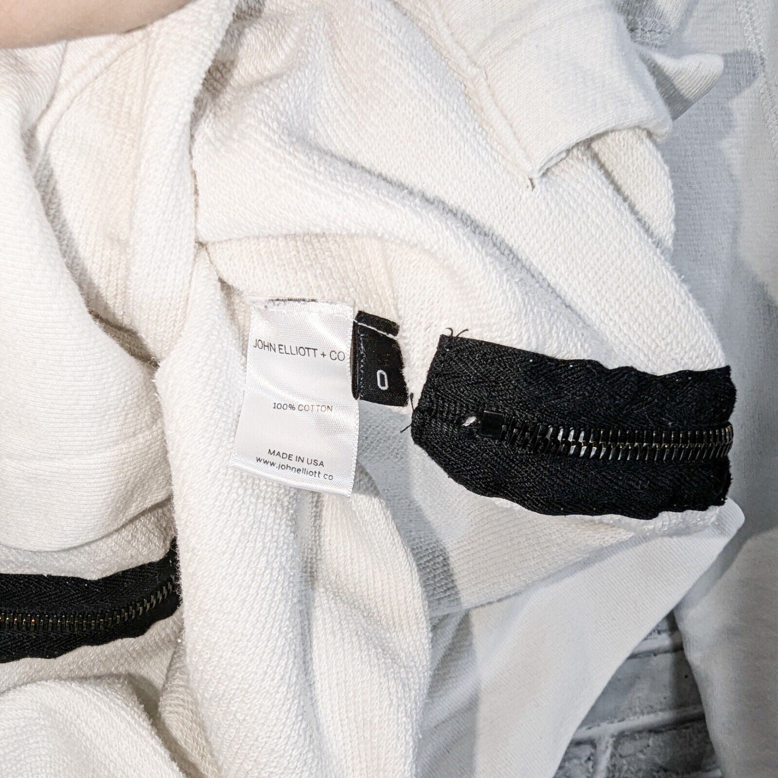 John Elliott JOHN ELLIOTT Cotton Hooded Villain Sweatshirt in White terry Size US XS / EU 42 / 0 - 6 Thumbnail