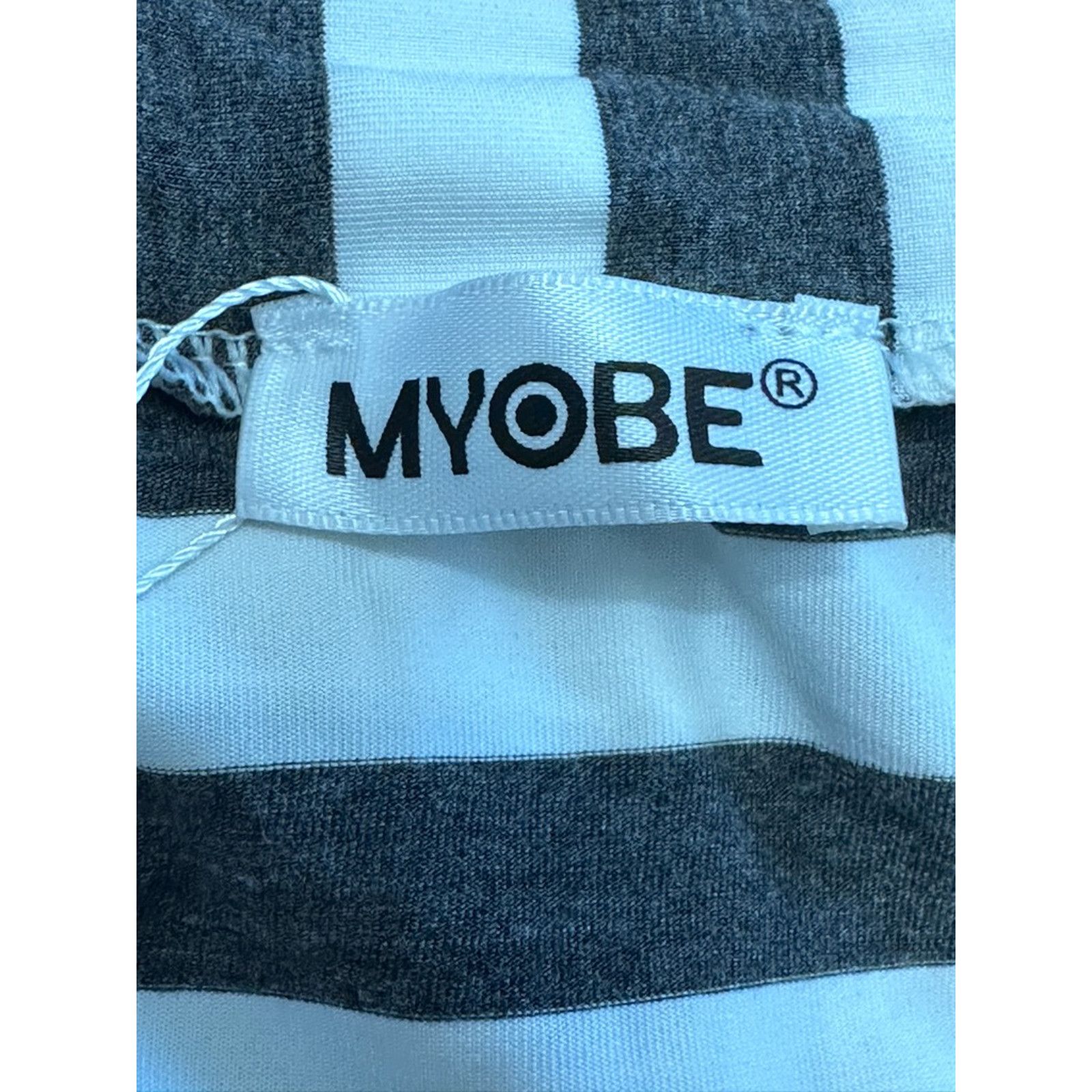 Other Myobe Cardigan Sweater Elbow Patches Striped Gray White S Size S / US 4 / IT 40 - 7 Thumbnail