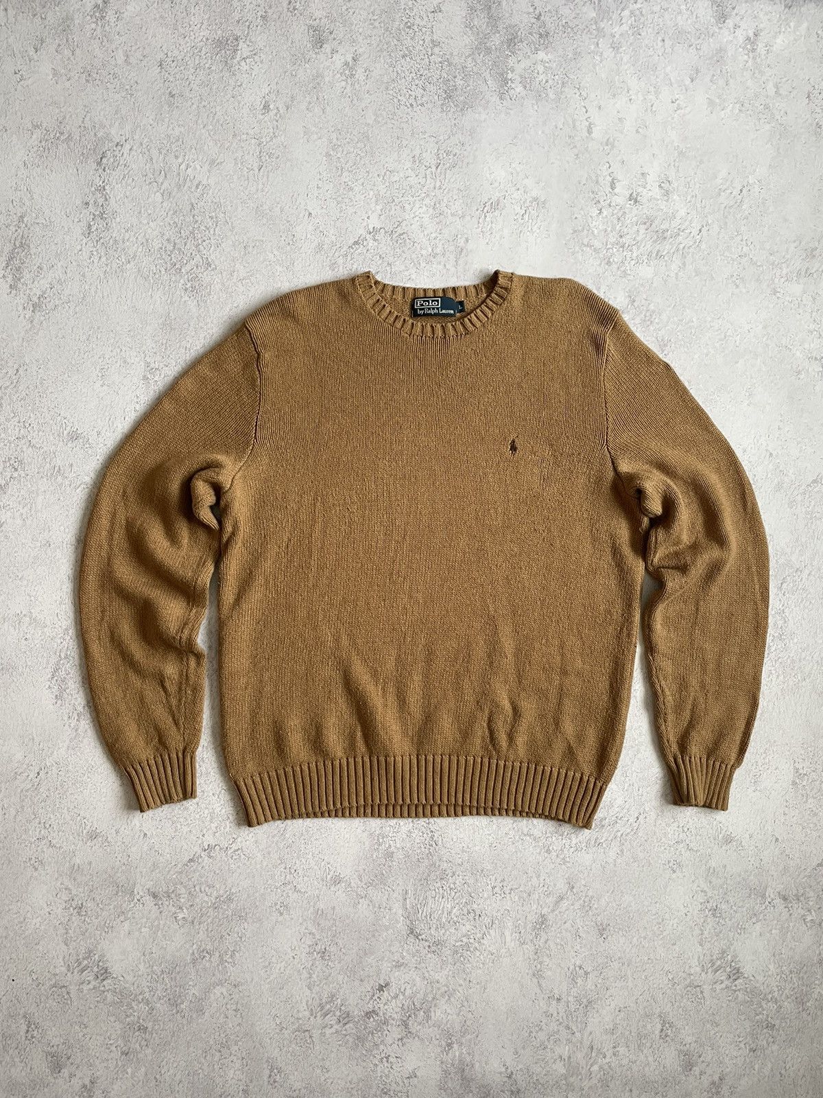 Pre-owned Polo Ralph Lauren X Vintage Polo Ralph Laurent Knit Sweater In Light Brown