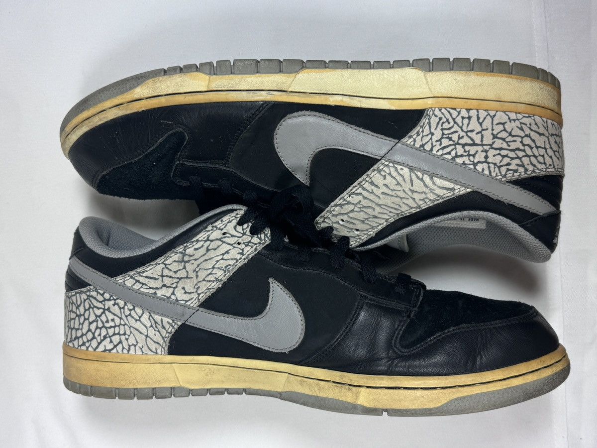 Jordan Brand × Nike NIKE SB DUNK LOW CL AIR JORDAN III 3 BLACK CEMENT GREY WHITE Size US 13 / EU 46 - 7 Thumbnail
