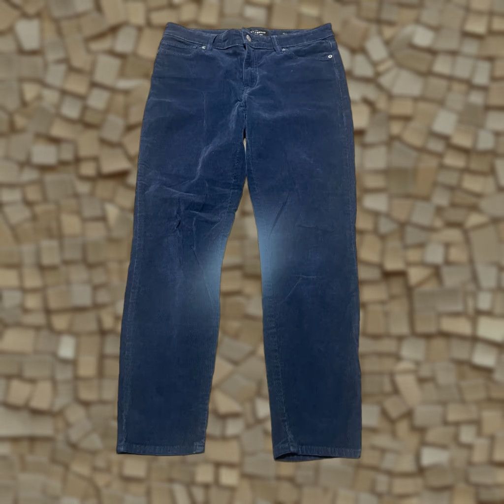Lucky Brand Lucky Brand Pants Womens 10/30 Navy AVA Skinny Pockets Dark Wash Corduroy Size 32" / US 10 / IT 46 - 1 Thumbnail