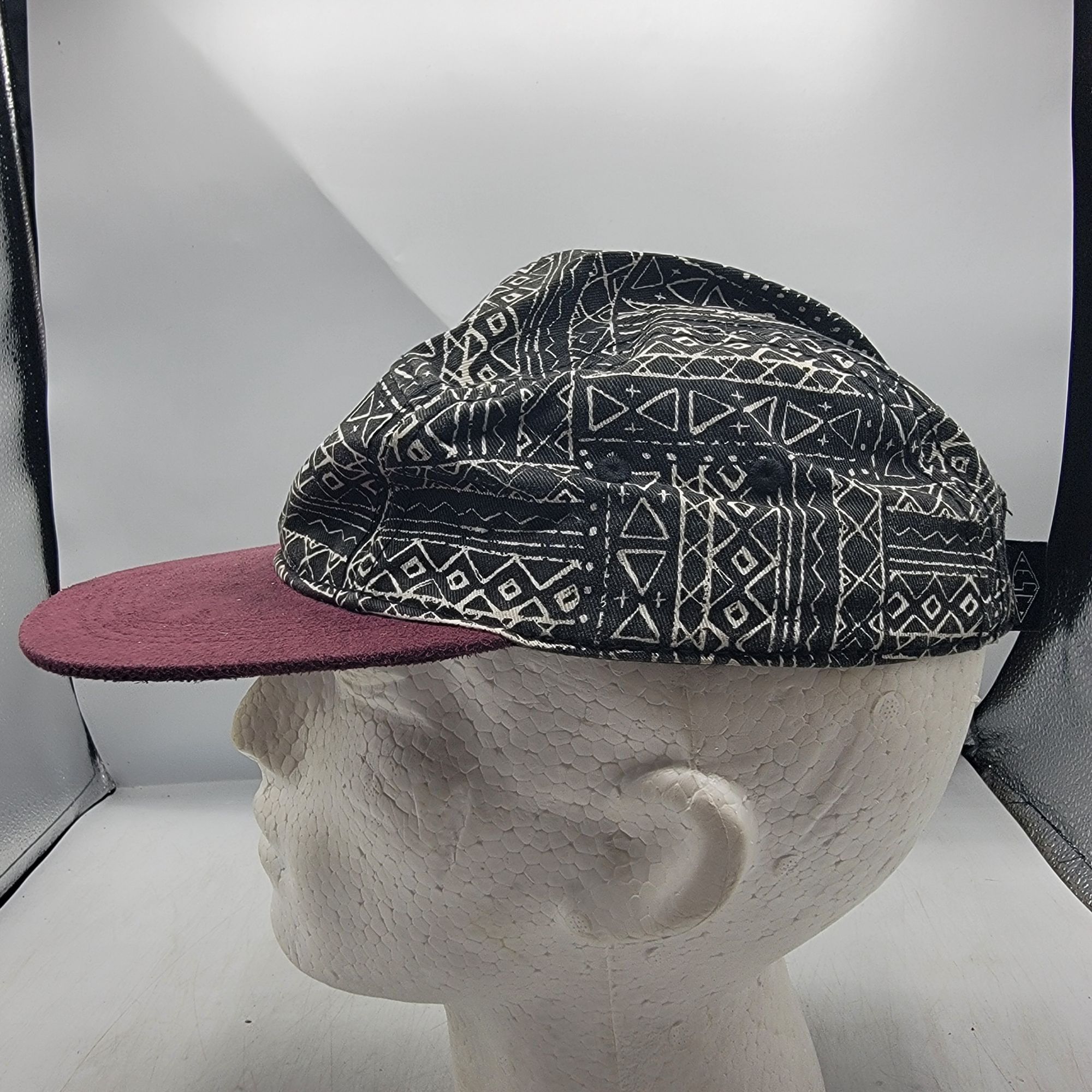 Other Empyre Surplus Adults Black Geometric Print Hat Cap Casual O Size ONE SIZE - 2 Thumbnail