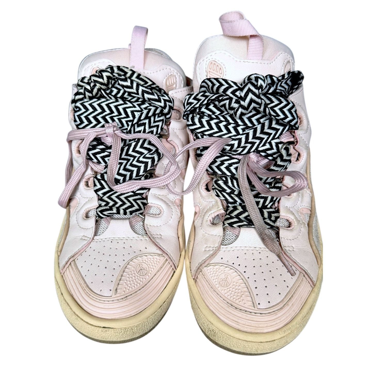 Lanvin Lanvin Pink Leather & Suede Sneakers Zebra Laces EU 36 US 6 Size US 6 / IT 36 - 3 Thumbnail