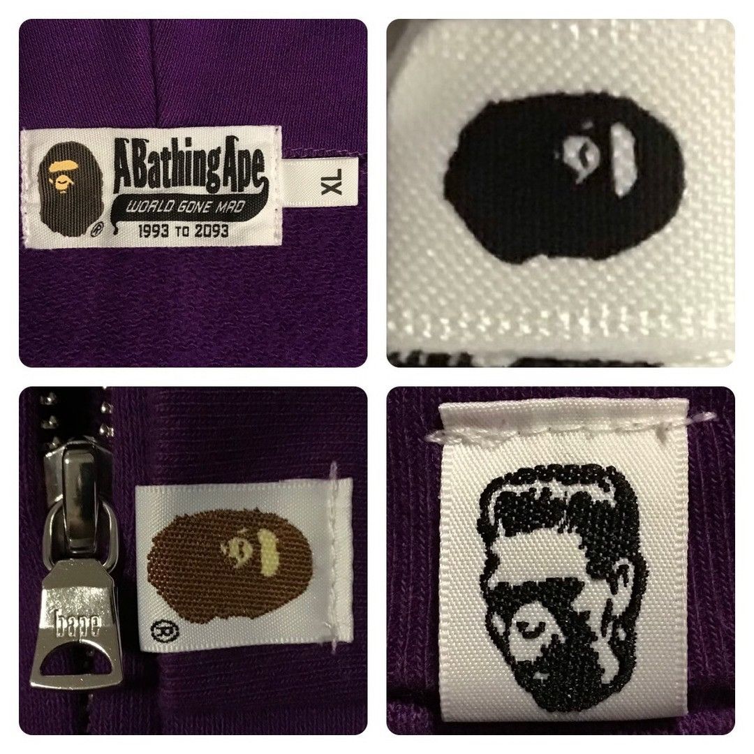Bape BAPE Purple camo shark full zip hoodie a bathing ape Size US XL / EU 56 / 4 - 7 Thumbnail