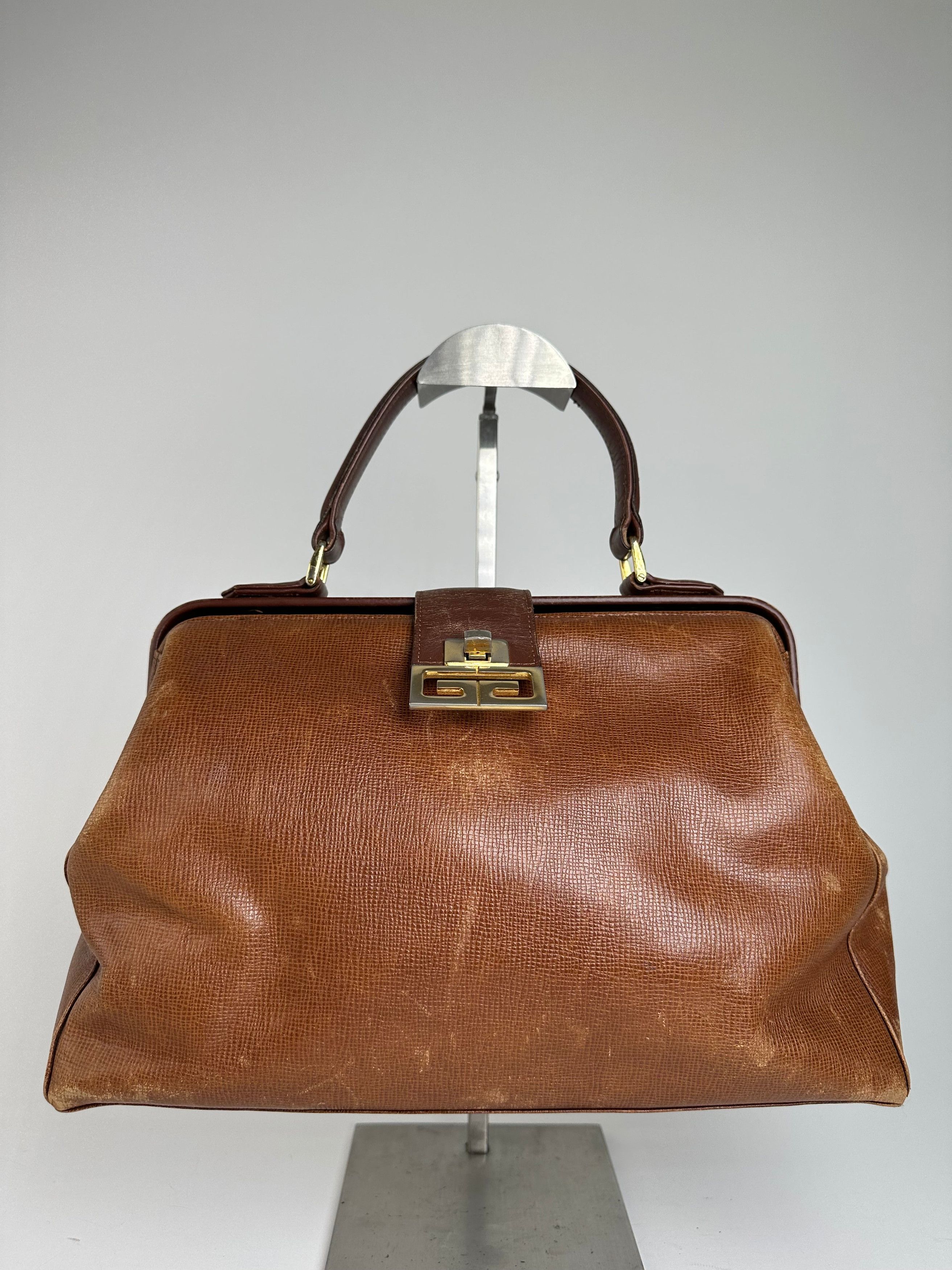 Givenchy Vintage GV3 Leather Handbag Brown Size ONE SIZE - 1 Thumbnail