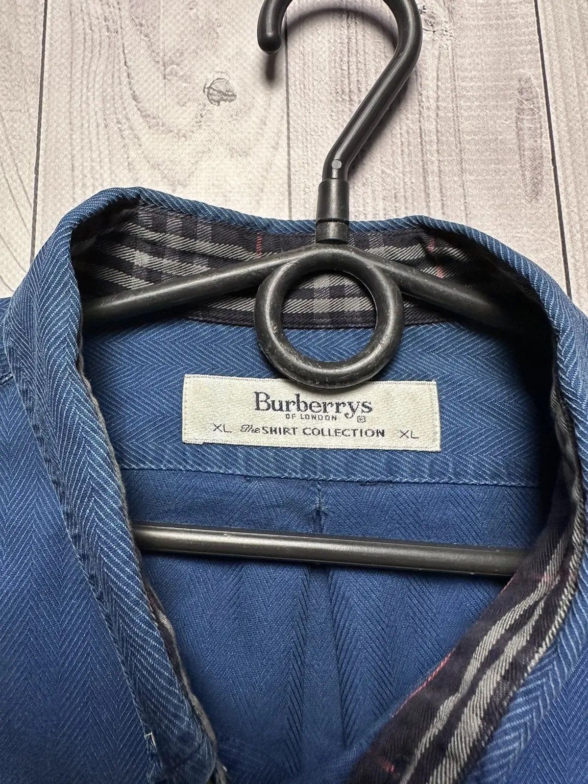 Burberry Vintage Burberry's shirt blue denim plaid size XL logo Size US XL / EU 56 / 4 - 6 Thumbnail