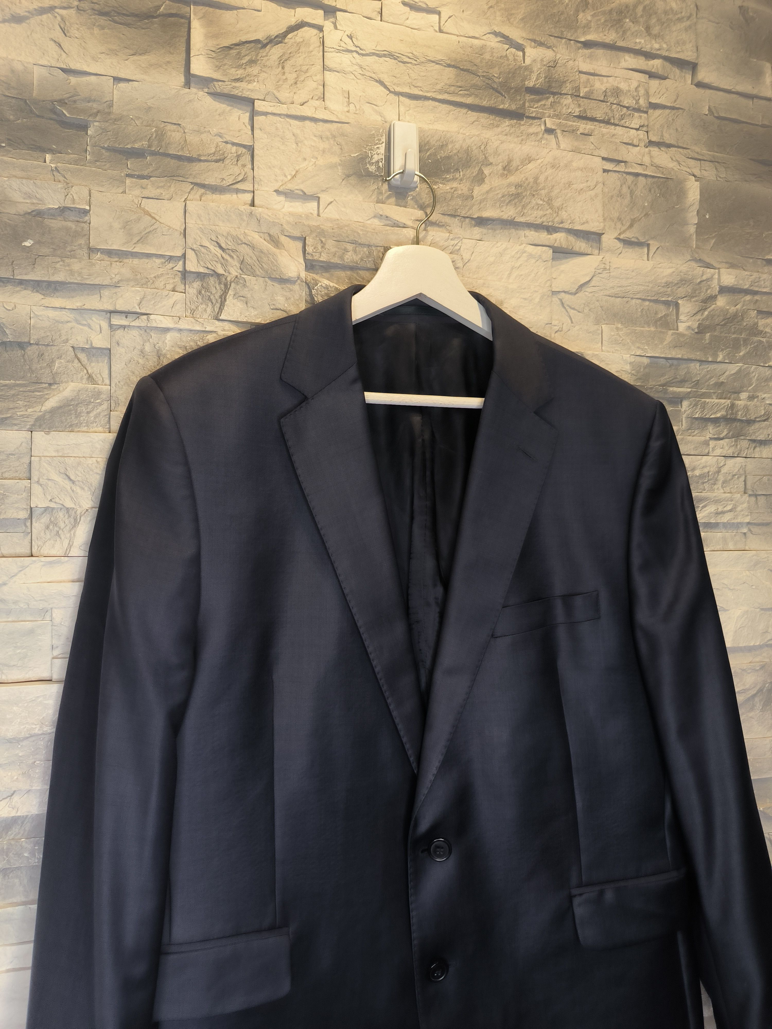 Ermenegildo Zegna Ermenegildo Zegna Suit Jacket Wool Navy Size 44R - 3 Thumbnail