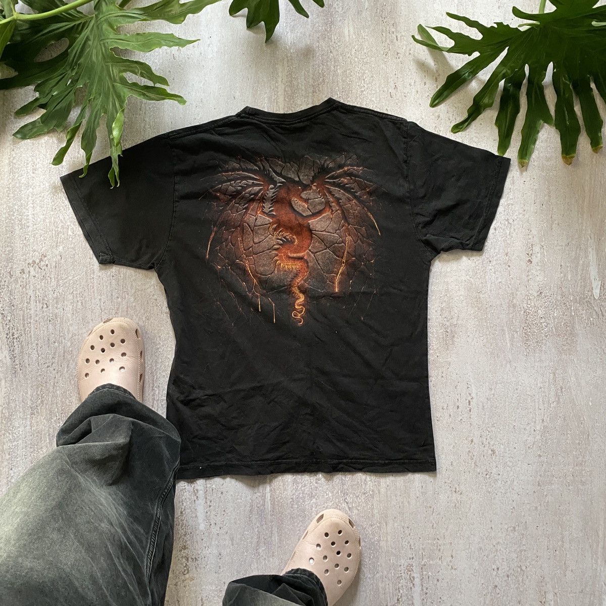 Vintage VINTAGE 90s AMAZING FADED DRAGON BOXY T SHIRT (SPIRAL) 319 Size US XL / EU 56 / 4 - 2 Thumbnail