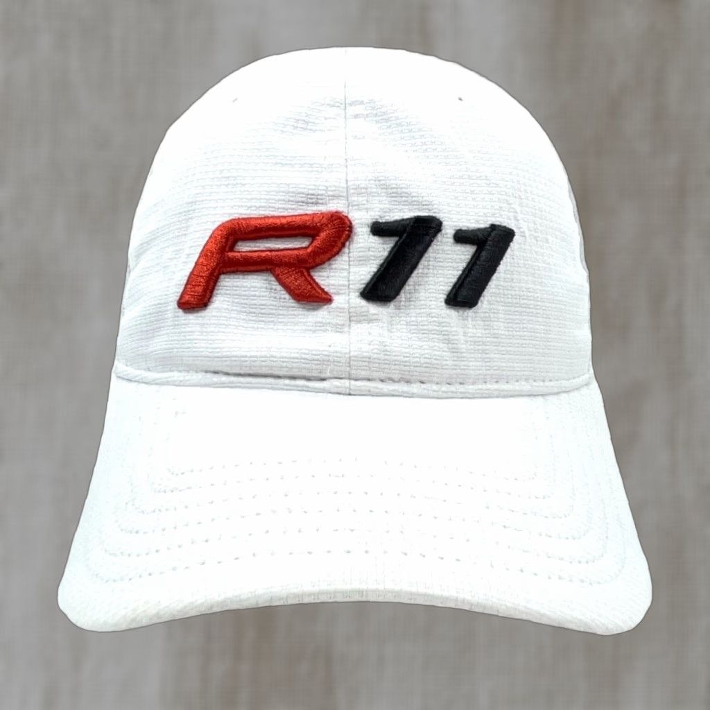 TaylorMade TaylorMade Hat Cap White Golf Tour Performance R11 Strap Back Dad Baseball Cap Mens One Size Size ONE SIZE - 1 Thumbnail