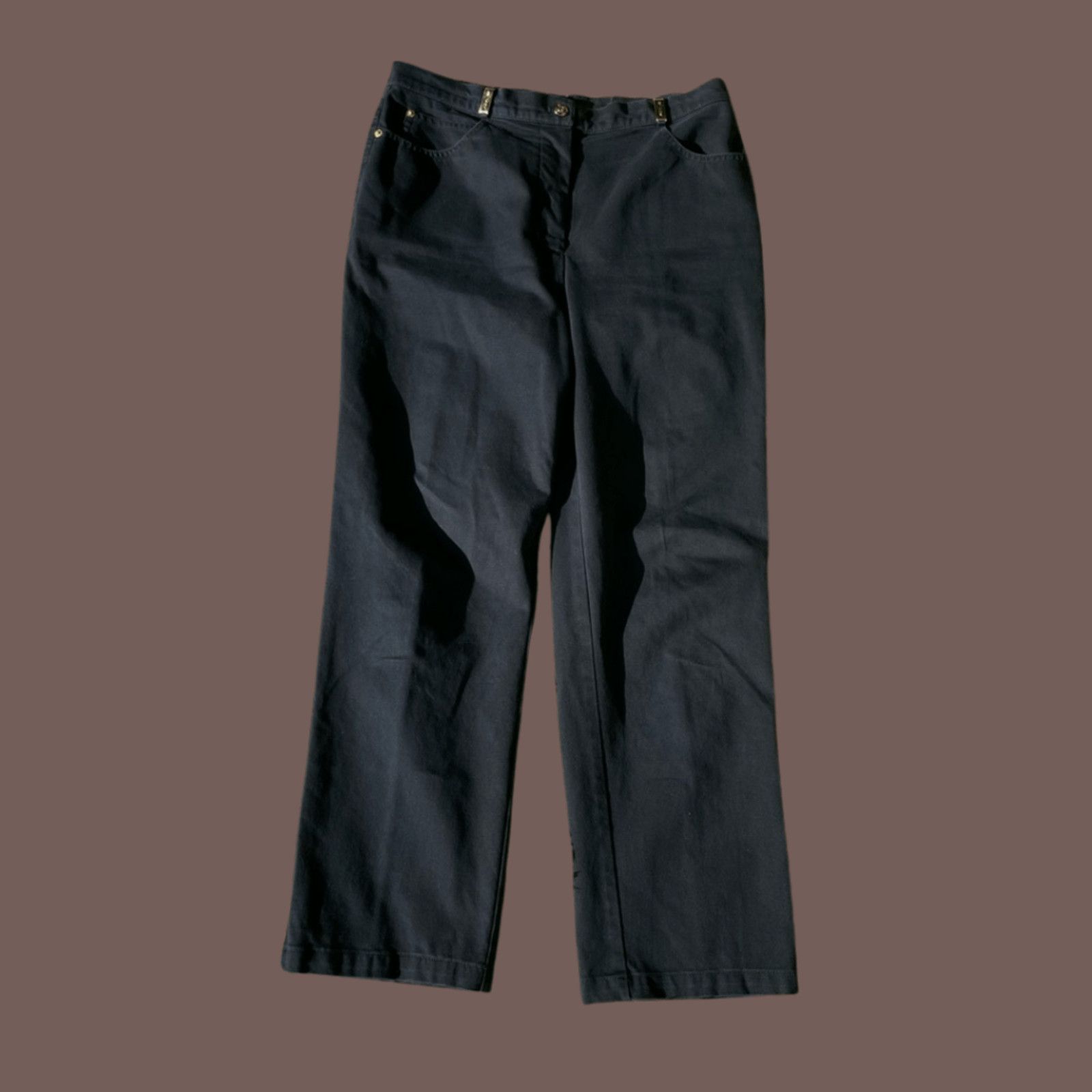 St. John VTG Wide‑Leg High Rise Jeans | St. John Sport Black Size 12 Size 34" / US 12 / IT 48 - 1 Thumbnail
