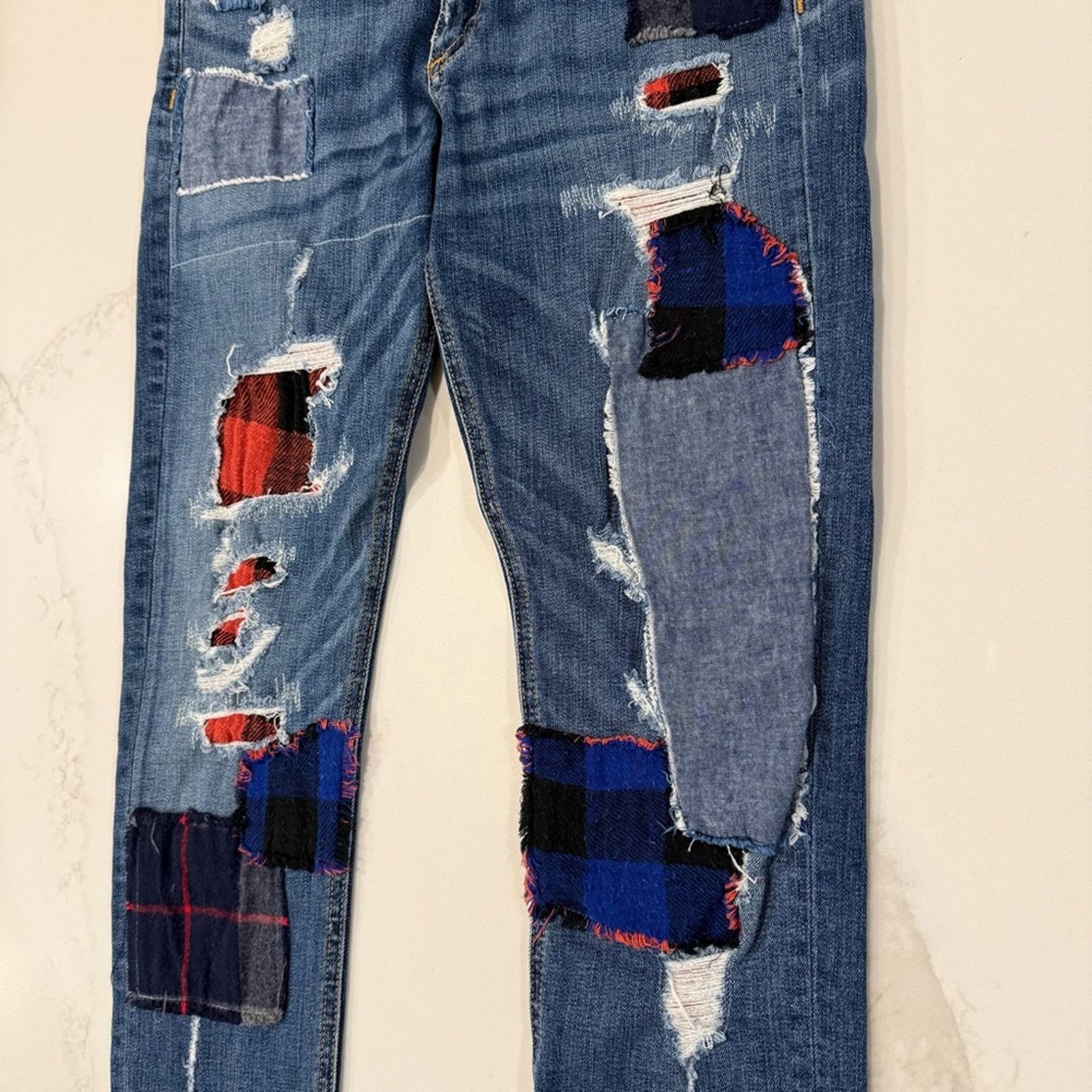 Rag & Bone Rag & Bone Harajuku Patchwork Skinny Denim Jeans Women’s 28 Size 28" / US 6 / IT 42 - 6 Thumbnail