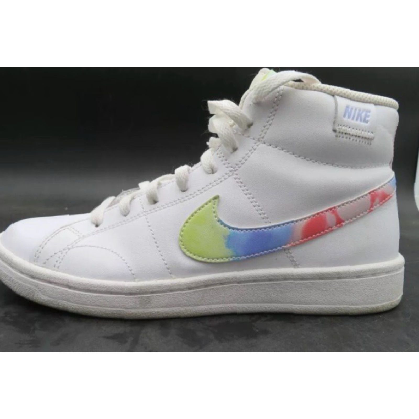Nike Womens Nike Court Royale 2 Mid White/Multi Basketball Sneakers DD9670-100 Size 8 Nike Court Sneaker Womens All Season Basketball Casual 2020 Size US 8 / IT 38 - 3 Thumbnail