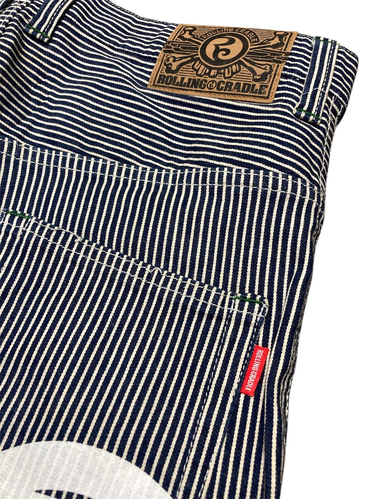Japanese Brand Rolling Cradle Hickory Skinny Pants Size US 33 - 3 Thumbnail