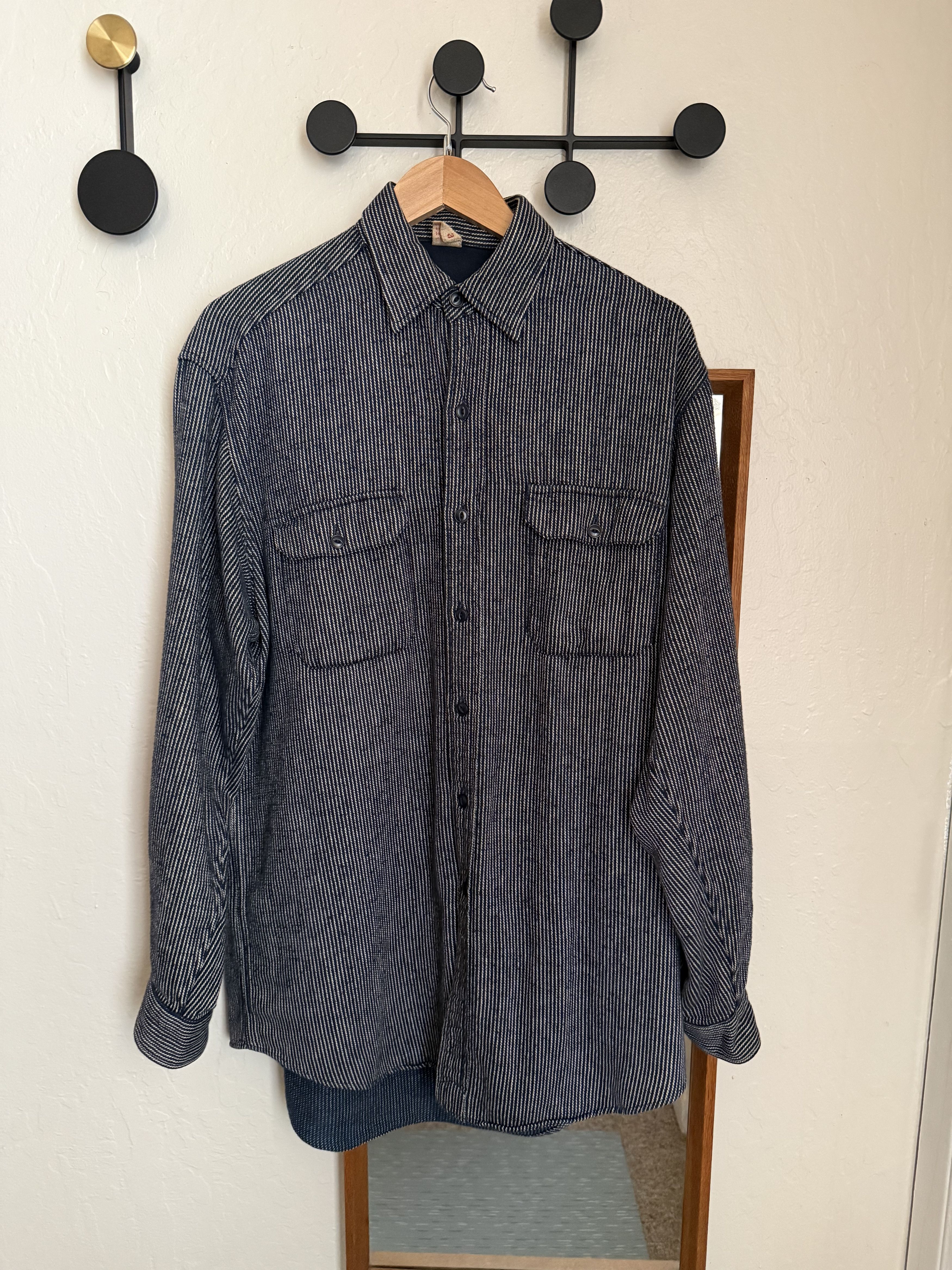 45rpm Indigo Blue/White Ticking Stripe Size US L / EU 52-54 / 3 - 1 Thumbnail