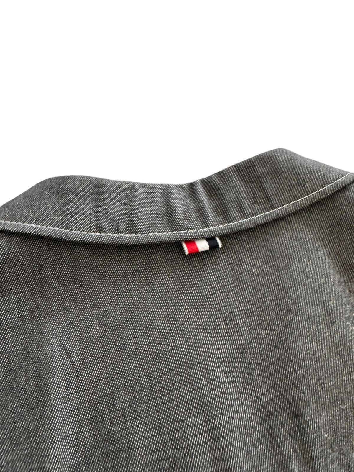 Thom Browne Sz3 Japanese Denim Round Collar Pocket Jacket Size US L / EU 52-54 / 3 - 10 Thumbnail