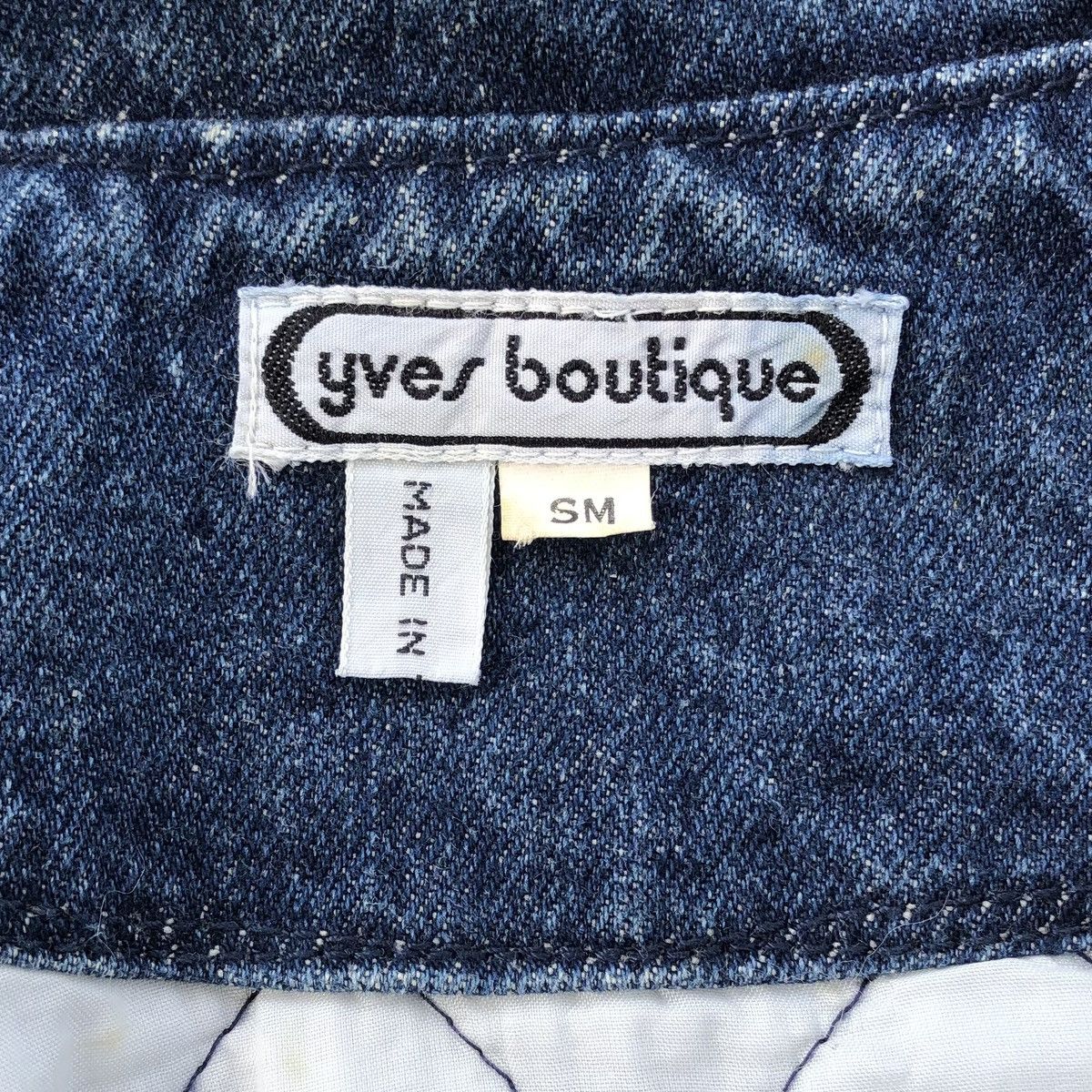 Vintage YVES BOUTIQUE Double Collar Biker Cropped Quilted Jacket Size M / US 6-8 / IT 42-44 - 19 Thumbnail