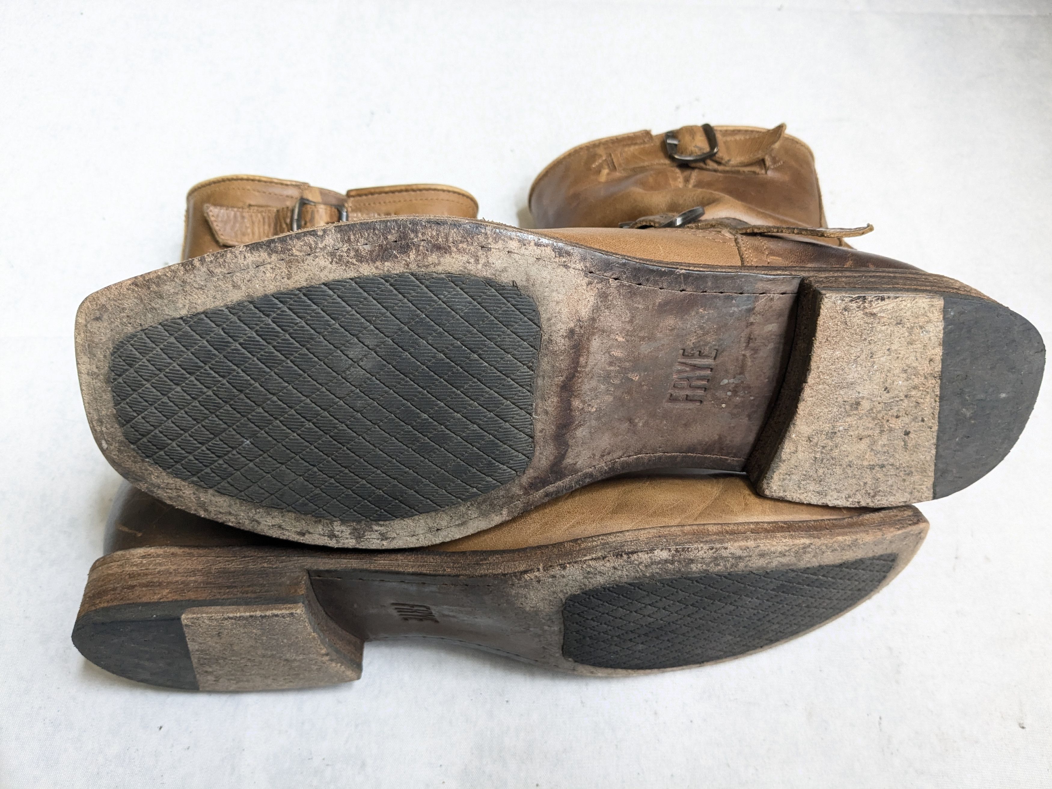 Frye Frye Engineer Boots 10 D Brown Leather Buckle Size US 10 / EU 43 - 13 Thumbnail