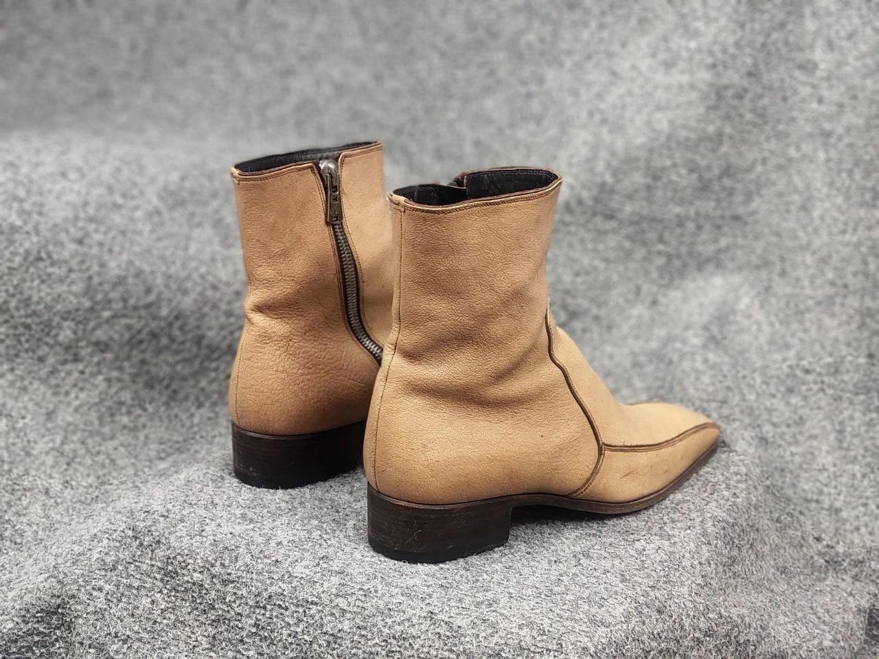 Yves Saint Laurent Vintage Yves Saint Laurent rive gauche Leather zip Boots Size US 9 / EU 42 - 12 Thumbnail