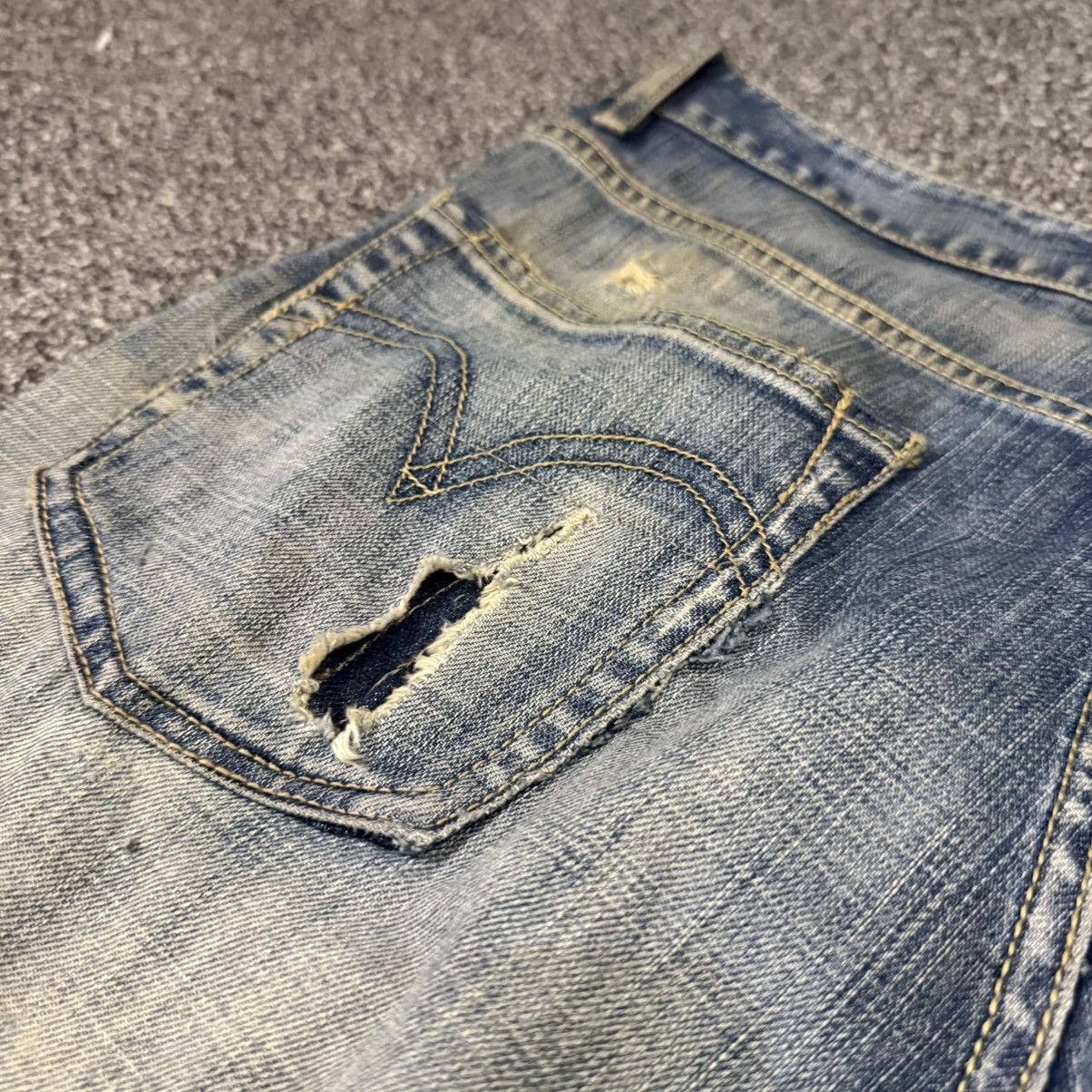 Seditionaries 🔥 Y2K Distressed J950 WideLeg Thrashed Denim Size US 32 / EU 48 - 6 Thumbnail