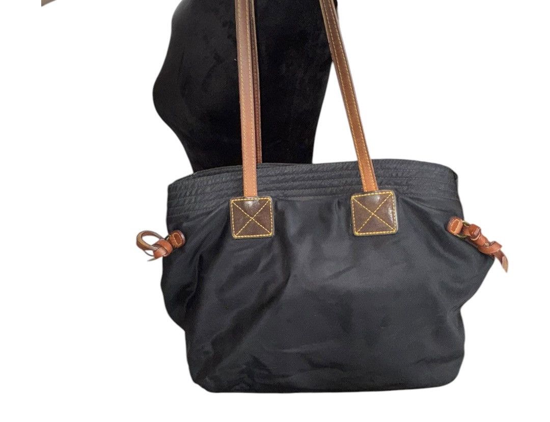 Dooney & Bourke Dooney And Bourke Nylon Tote Handbag Bucket Purse Black Brow Size ONE SIZE - 2 Thumbnail