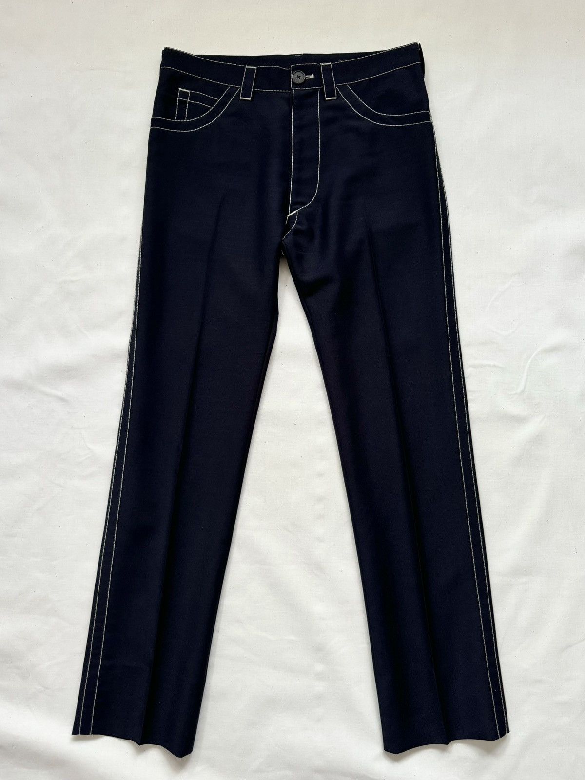 Prada SS15 Contrast Stitch Trousers Size US 30 / EU 46 - 1 Thumbnail