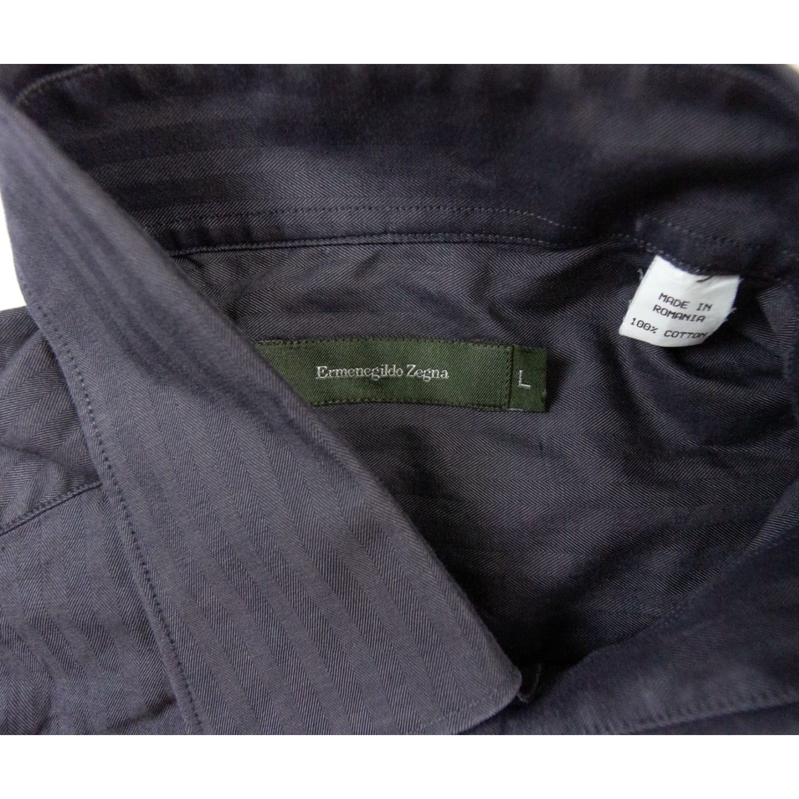 Ermenegildo Zegna Ermenegildo Zegna Button-Down Shirt Mens Large Gray Long Sleeve Preppy Size US L / EU 52-54 / 3 - 6 Thumbnail