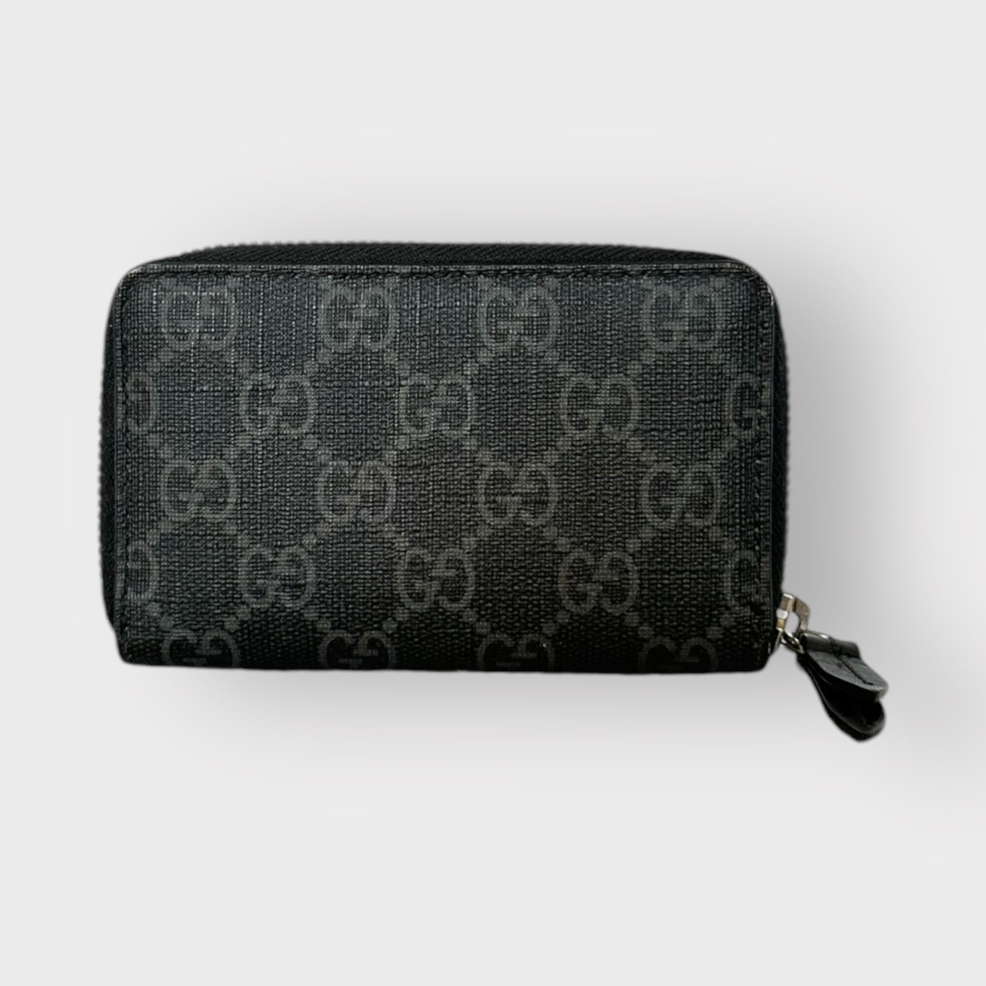 Gucci Gucci Card Case Wallet Zip Wolf Supreme GG Monogram Black Grailed