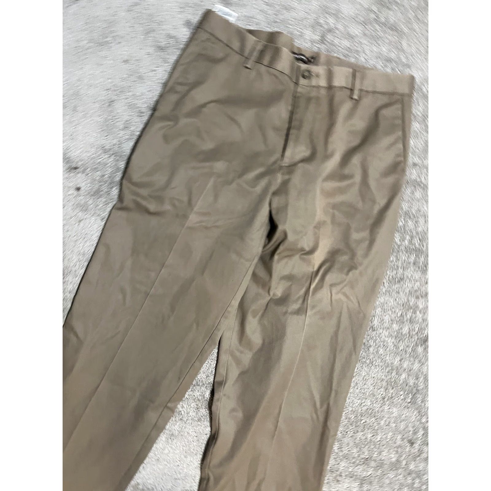 Dockers Dockers D3 Brown Classic Fit Flat Front Pants 34x30 Solid Mens Size US 34 / EU 50 - 2 Thumbnail