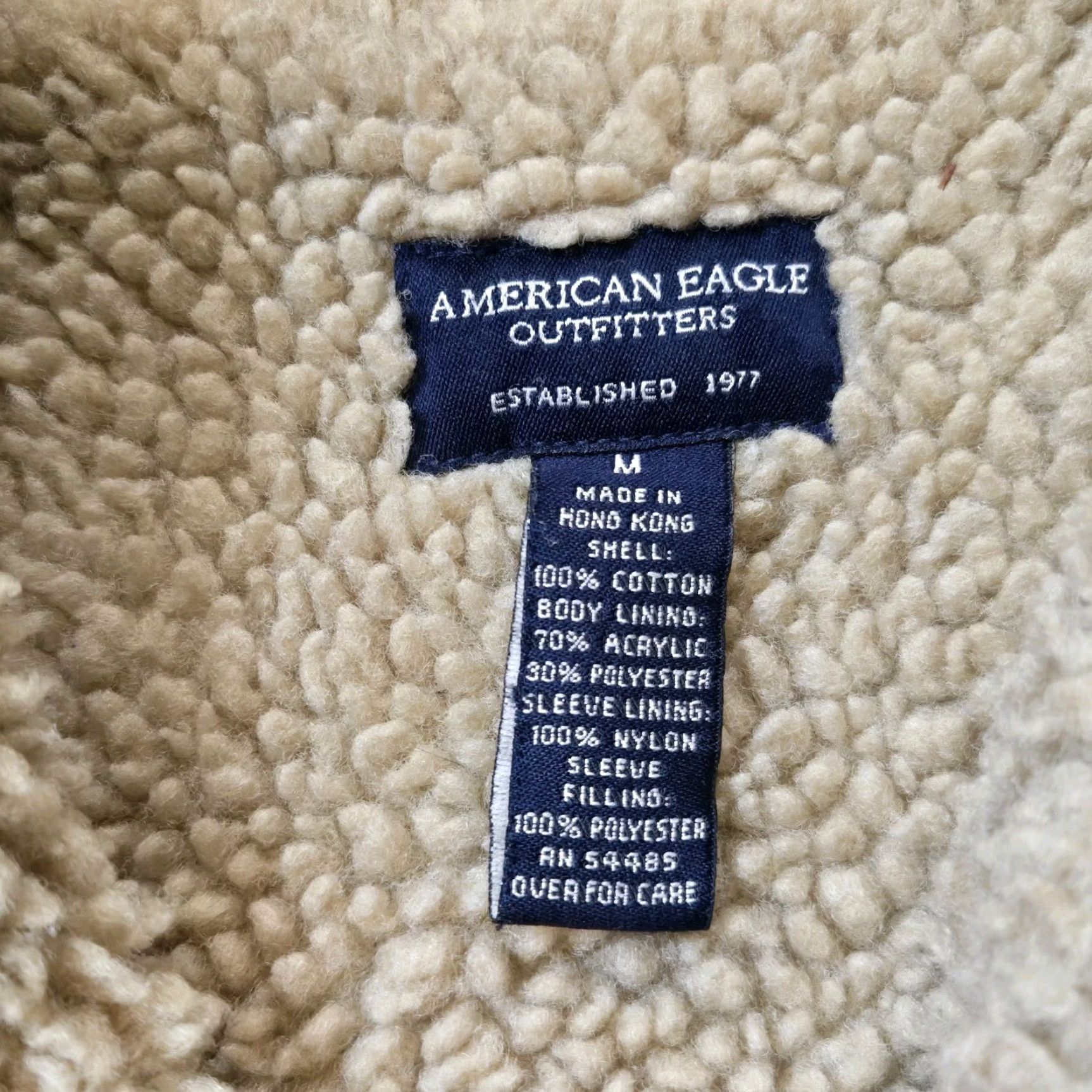 American Eagle Outfitters VINTAGE American Eagle Denim Jacket Womens M Blue Sherpa Lined 90s Trucker Snap Bomber Jacket Size M / US 6-8 / IT 42-44 - 7 Thumbnail