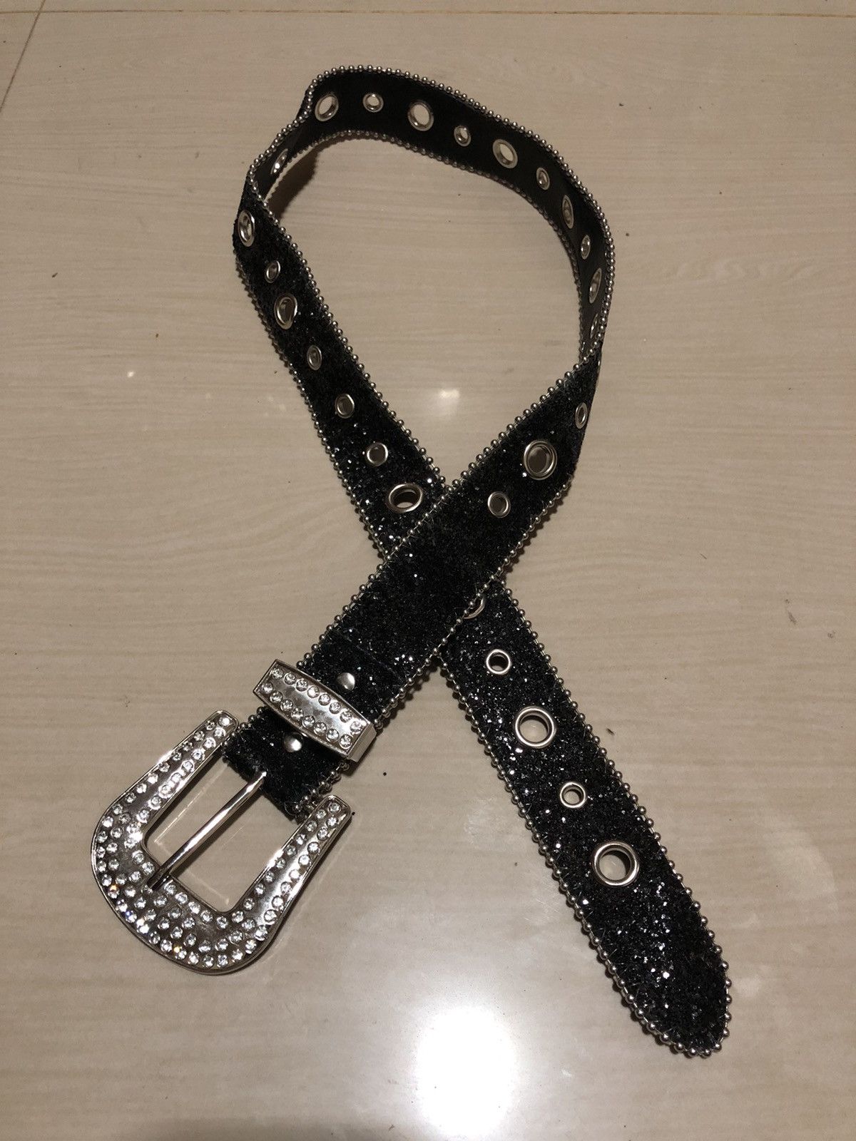 Japanese Brand Japanese Brand - sparkling studded belt tc31 Size 30 - 2 Thumbnail