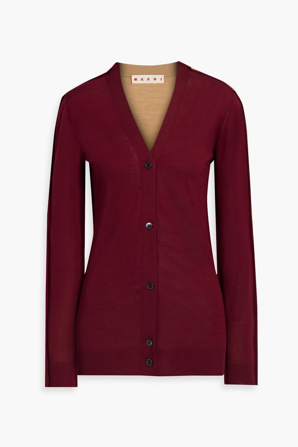 Marni o1y1125 Cardigan in Burgundy Size S / US 4 / IT 40 - 1 Thumbnail