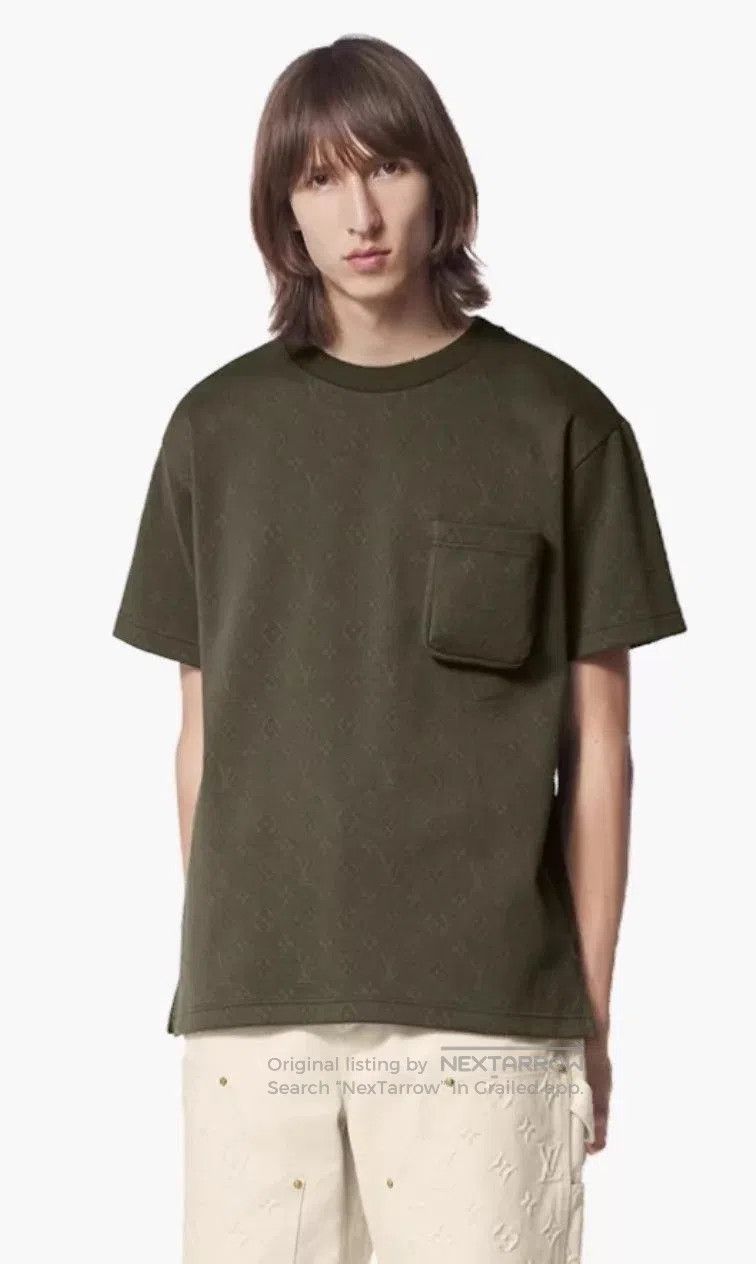 Louis Vuitton Green Short-Sleeve Patterned Shirt with Pocket. Size US L / EU 52-54 / 3 - 5 Thumbnail