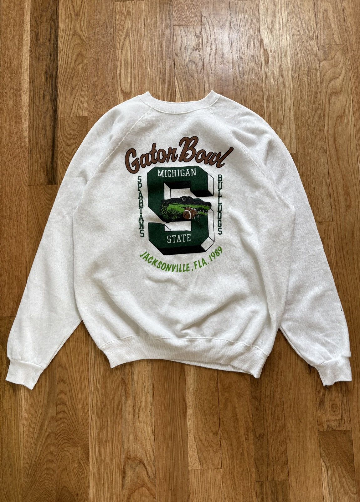 Hanes Michigan State Spartans MSU Gator Bowl VTG 80s Sweatshirt L Size US L / EU 52-54 / 3 - 1 Thumbnail