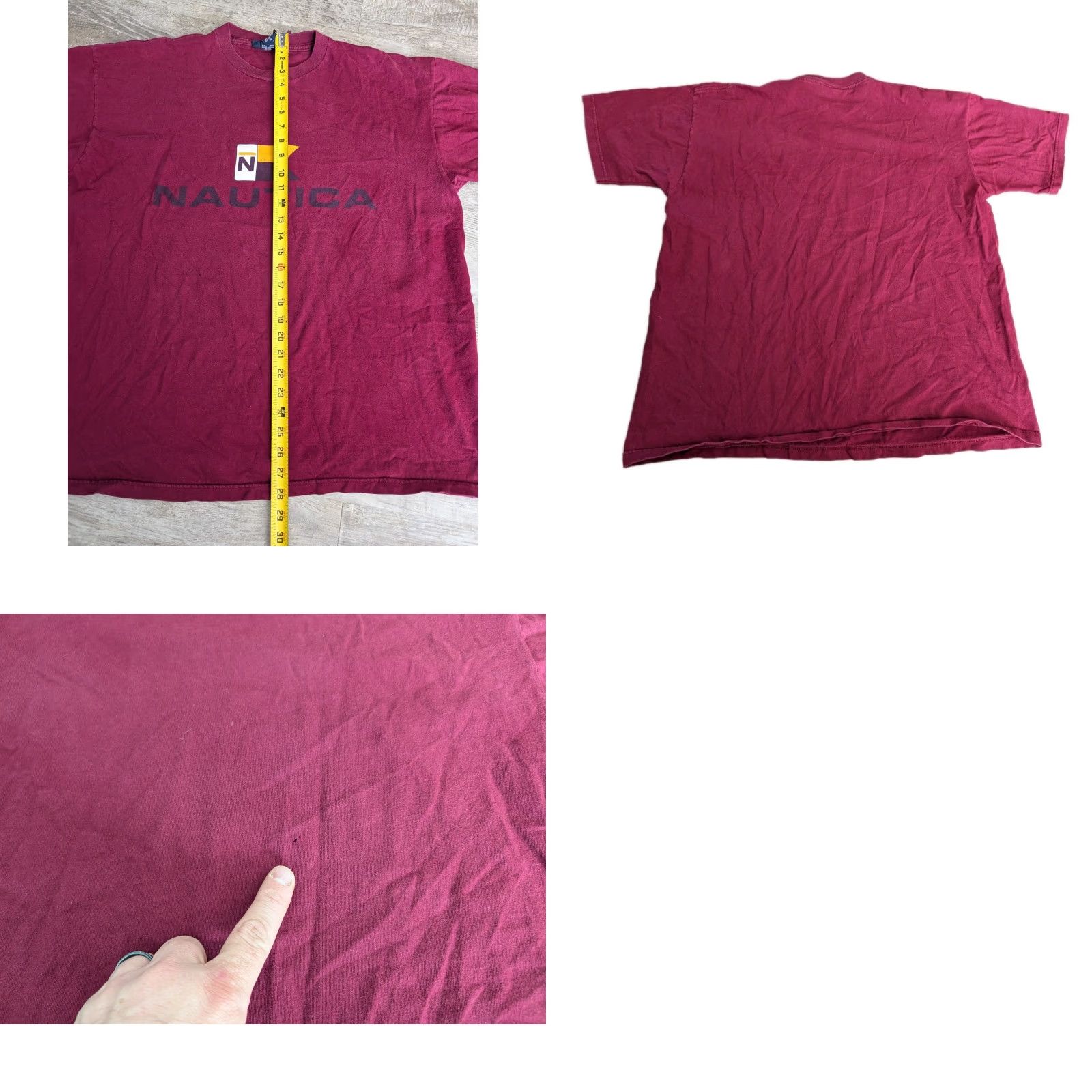 Nautica VINTAGE Nautica Competition Flag Graphic Tee Shirt USA Burgundy XL Shirt Mens 90s Nautical USA Flag Graphic Shirt Size US XL / EU 56 / 4 - 8 Thumbnail
