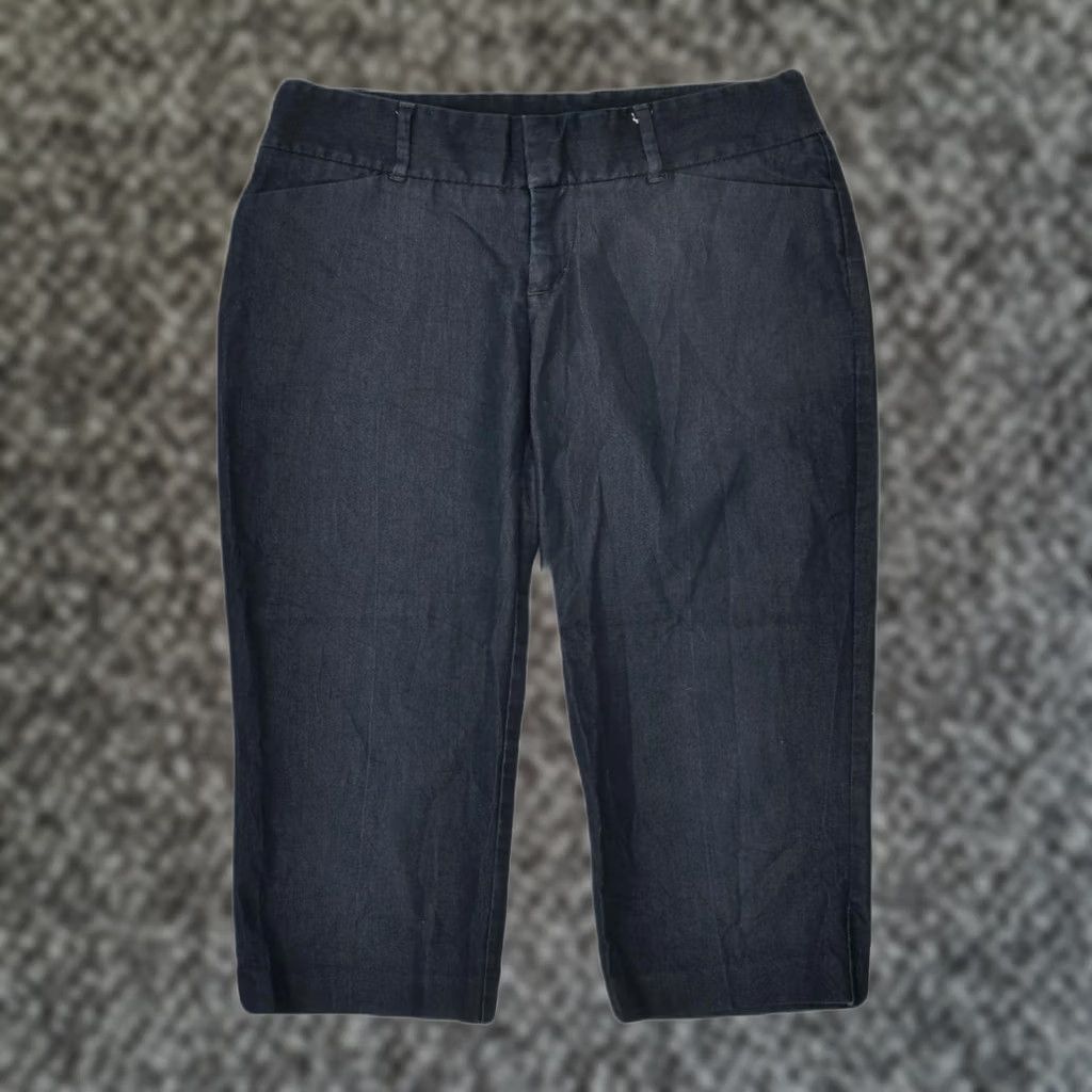 Mossimo MOSSIMO Womens Capri Trousers Navy Blue Cotton XS US 2 W28 L21 Size 26" / US 2 / IT 38 - 1 Thumbnail