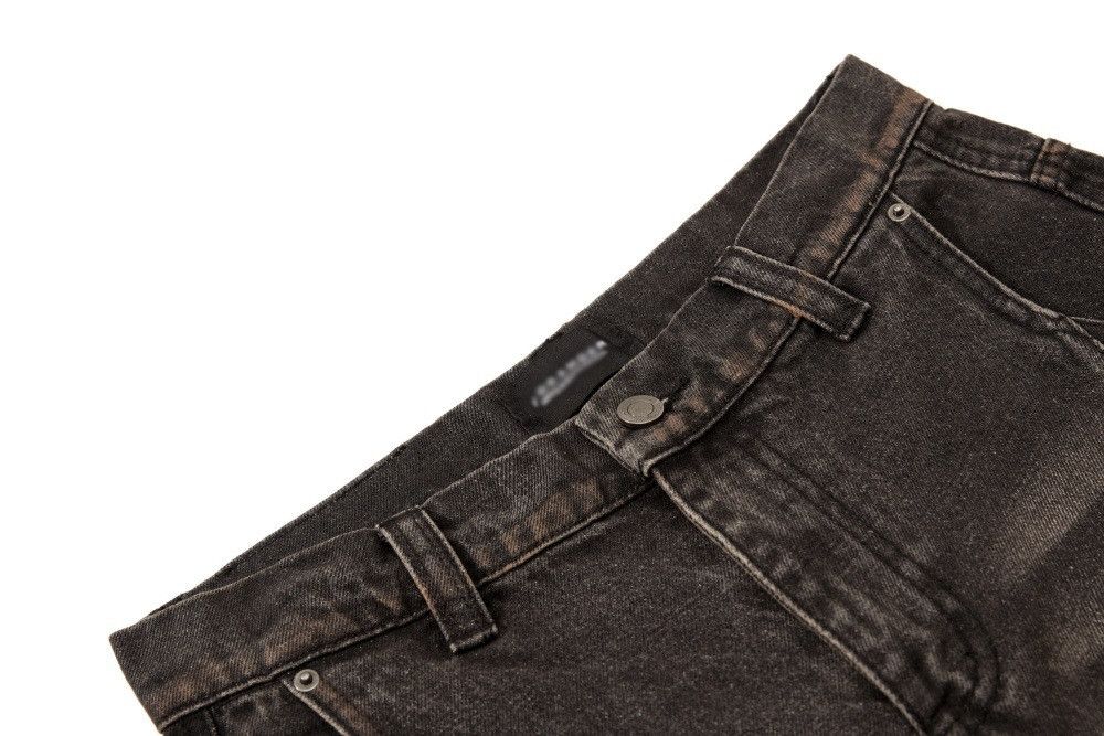 Vintage Hippie Street Men's Casual Washed Distressed Wide-Leg Jeans Size US 32 / EU 48 - 3 Thumbnail