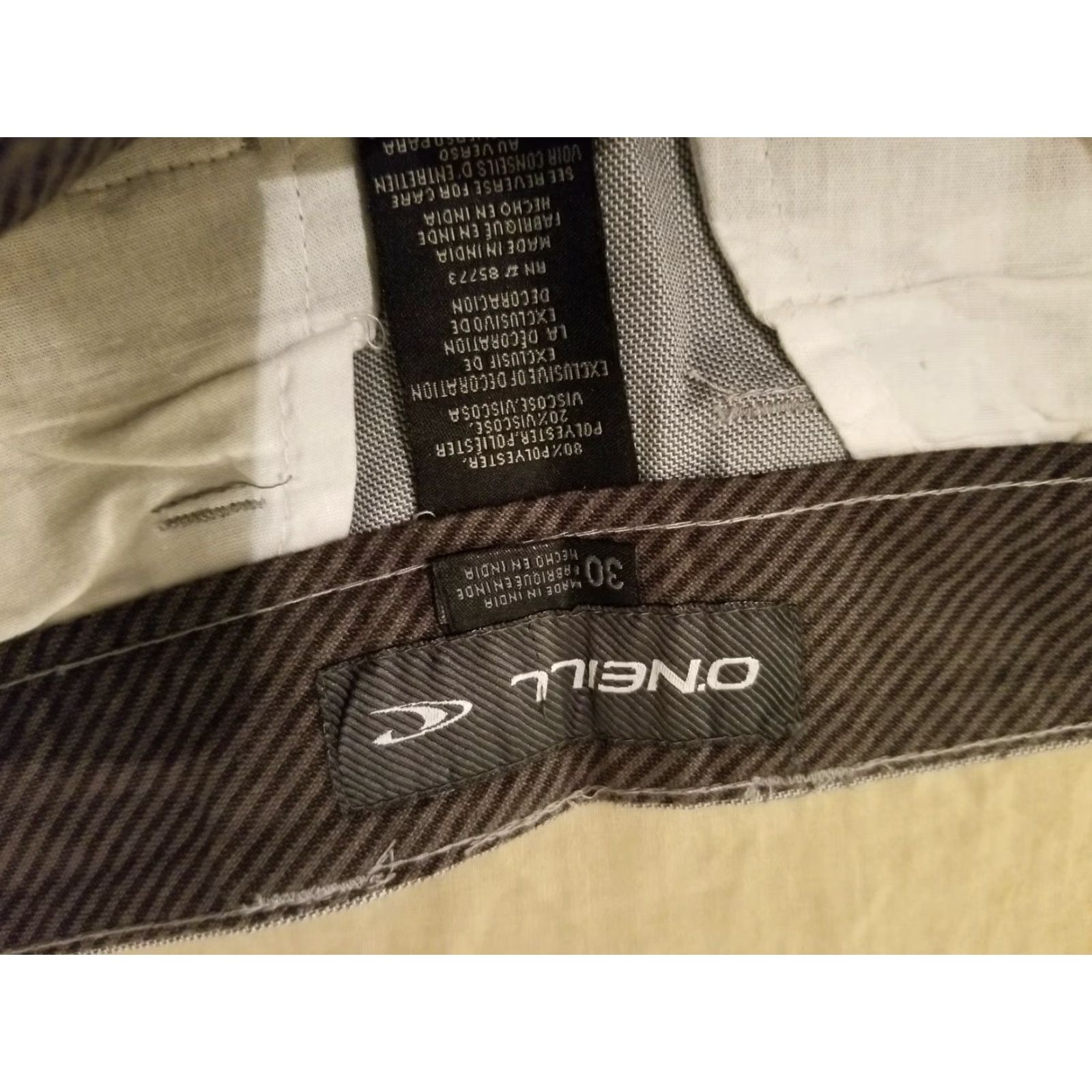 O'Neill O'Neill Mens Khaki Shorts Athletic Chino Gray 30 Regular Fit Size 30 31 Athletic Mens Gray O'Neill Shorts Size US 30 / EU 46 - 6 Thumbnail