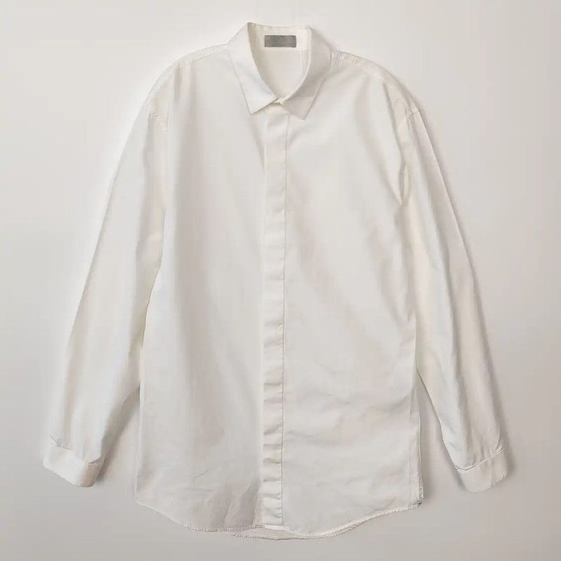 Dior Dior White Cotton Long Sleeve Shirt 0089 Size US M / EU 48-50 / 2 - 1 Thumbnail