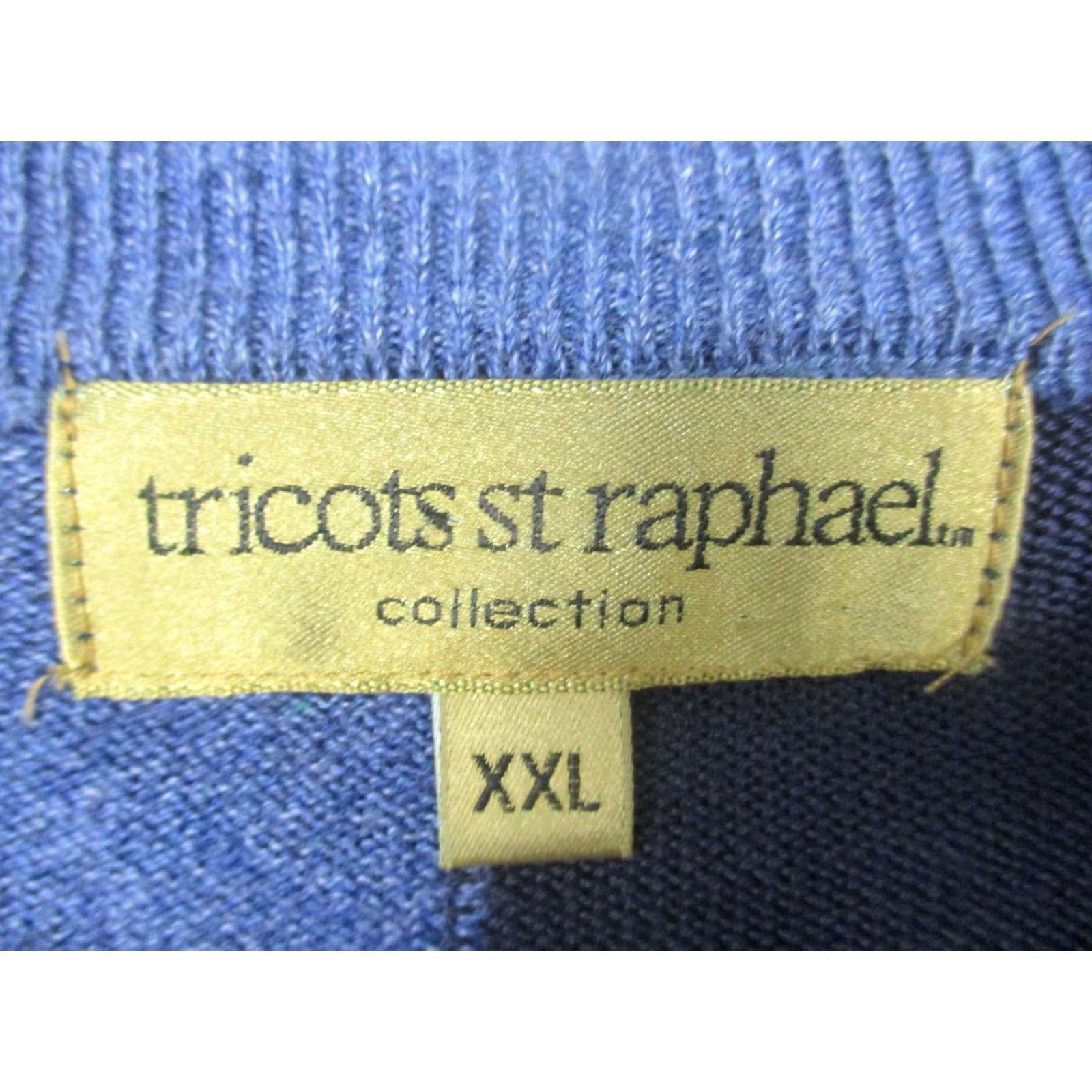 Vintage VINTAGE Tricots St. Raphael Sweater Mens 2XL Blue Geometric Crewneck USA Y2K Size US XXL / EU 58 / 5 - 3 Thumbnail
